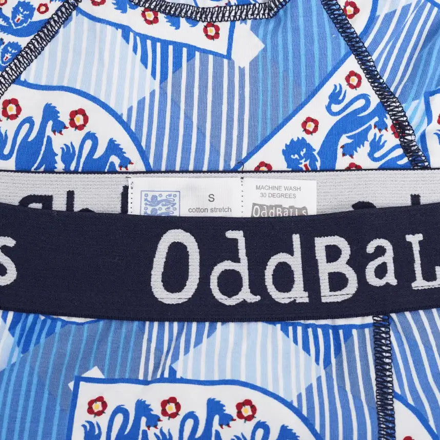 OddBalls England FA Retro Men’s Cotton Boxer Shorts – Official England Underwear