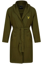 Lyle & Scott Mens Enzo Hooded Frech Terry Bathrobe - Dark Olive