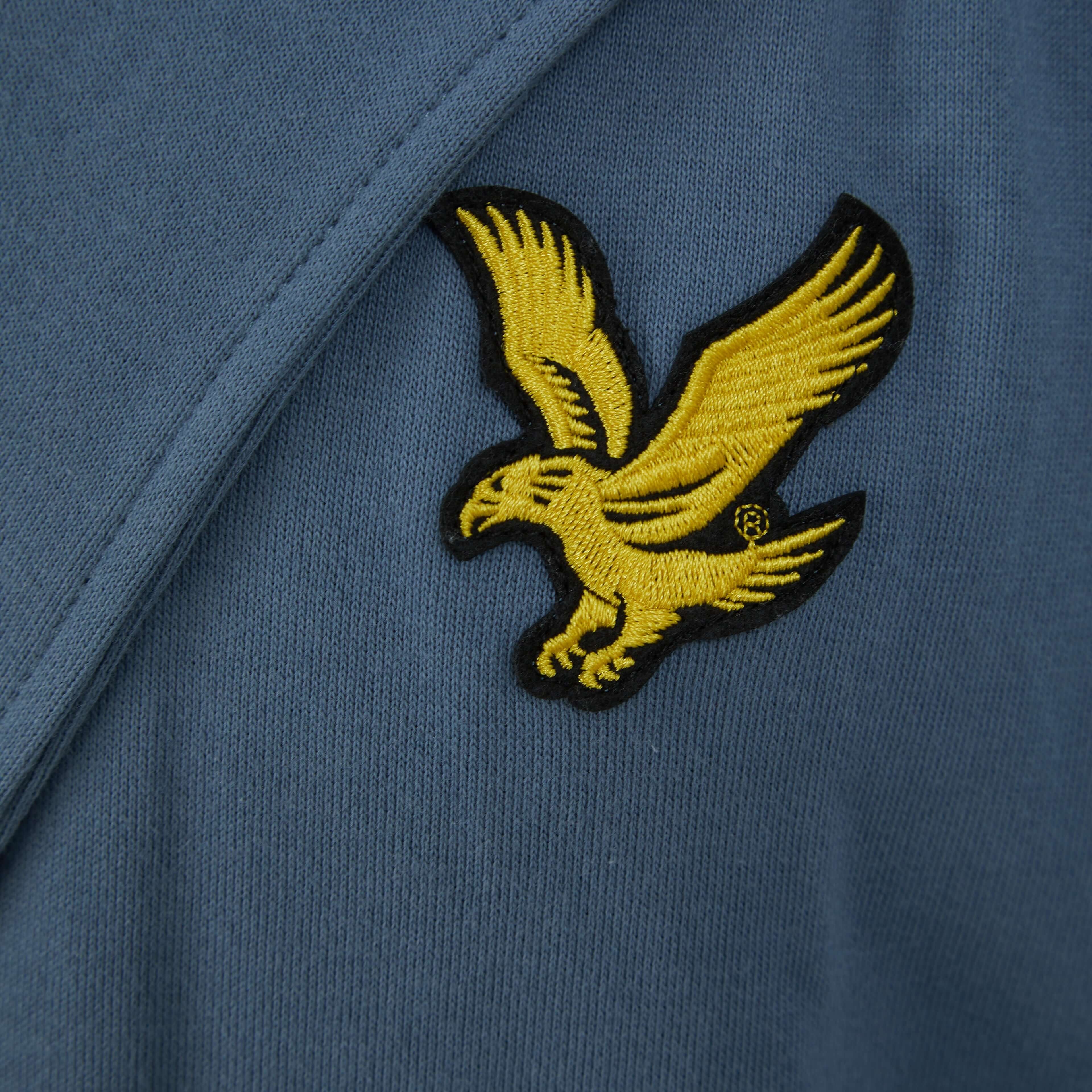 Lyle & Scott Mens Enzo Hooded Frech Terry Bathrobe - French Blue