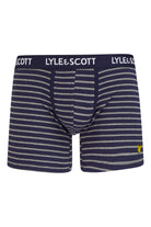 Lyle & Scott 3 Pack Men's Ethan Trunks - Peacoat/Stripes/ Grey Marl