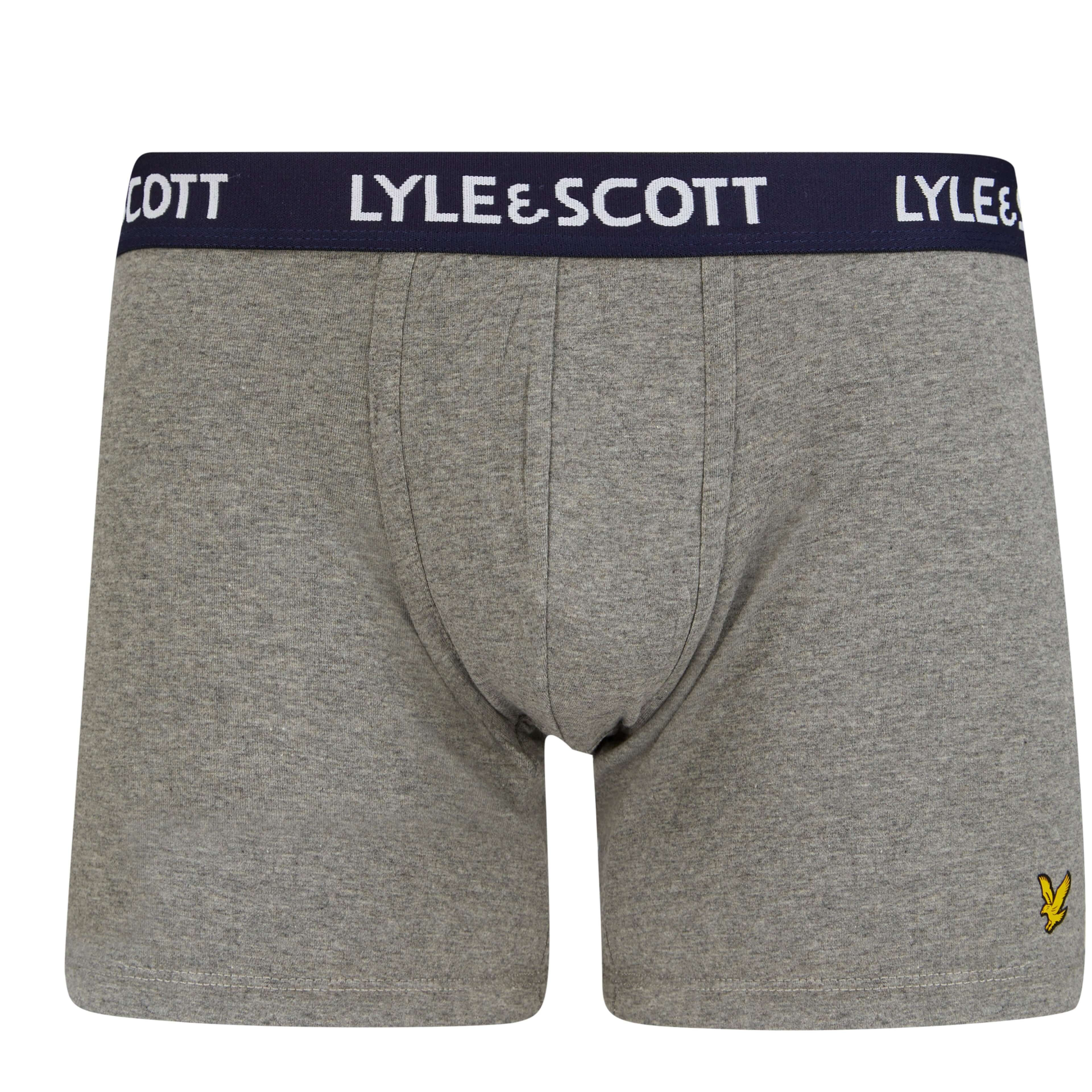 Lyle & Scott 3 Pack Men's Ethan Trunks - Peacoat/Stripes/ Grey Marl