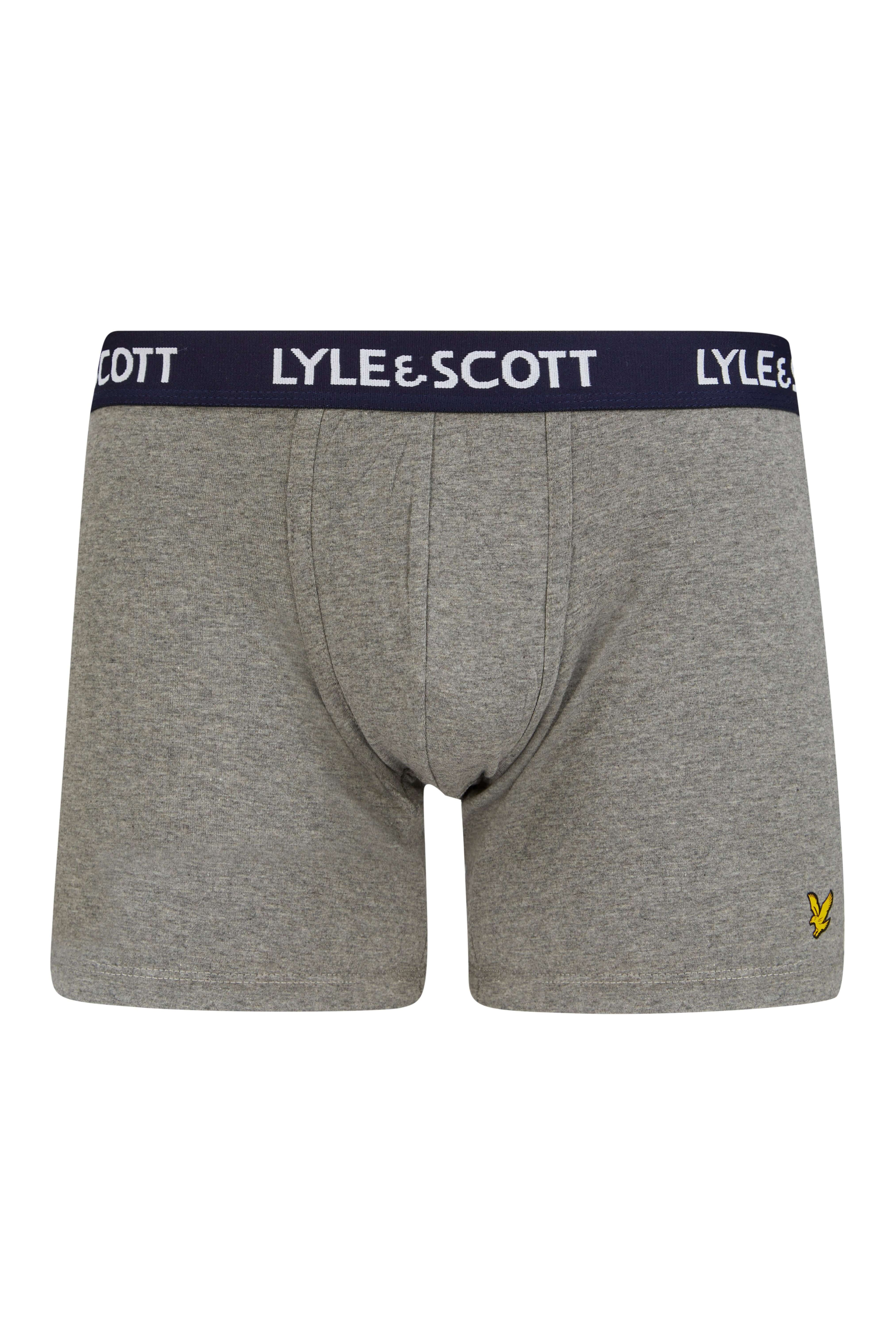 Lyle & Scott 3 Pack Men's Ethan Trunks - Peacoat/Stripes/ Grey Marl