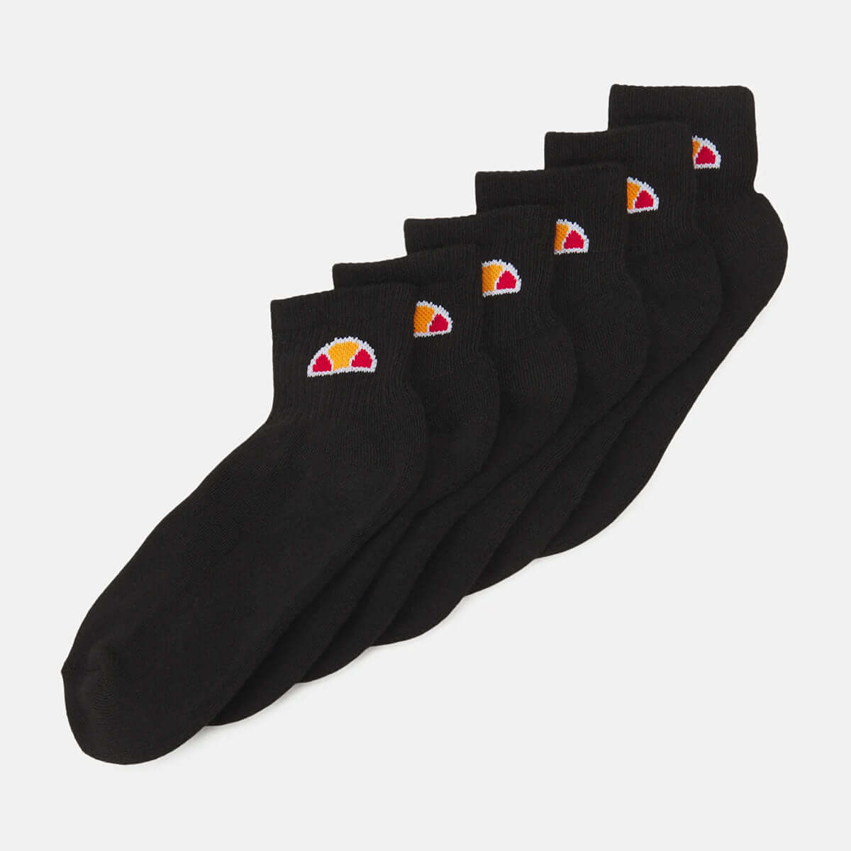 Ellesse Rilla Sports Ankle Socks (6 Pack) - Black | Sporty Everyday Style