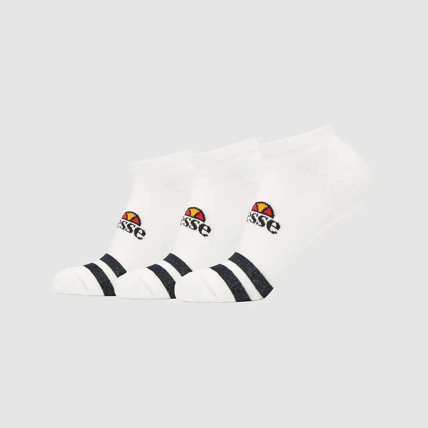 Ellesse Melna 3 Pack Trainer Liner Socks - White