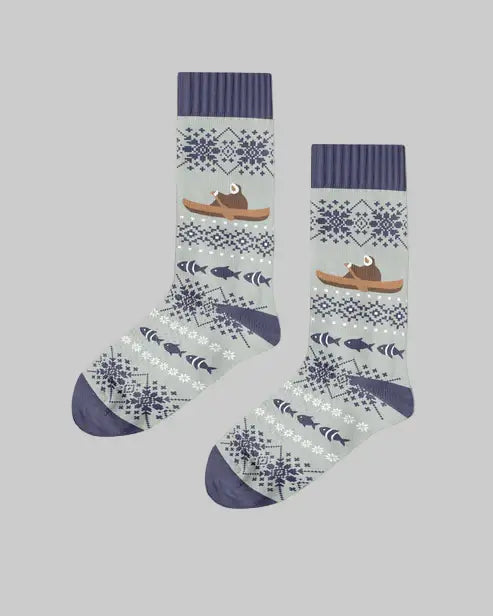 Eskimos Nordic Warm Winter Socks – Playful Bear Winter Design