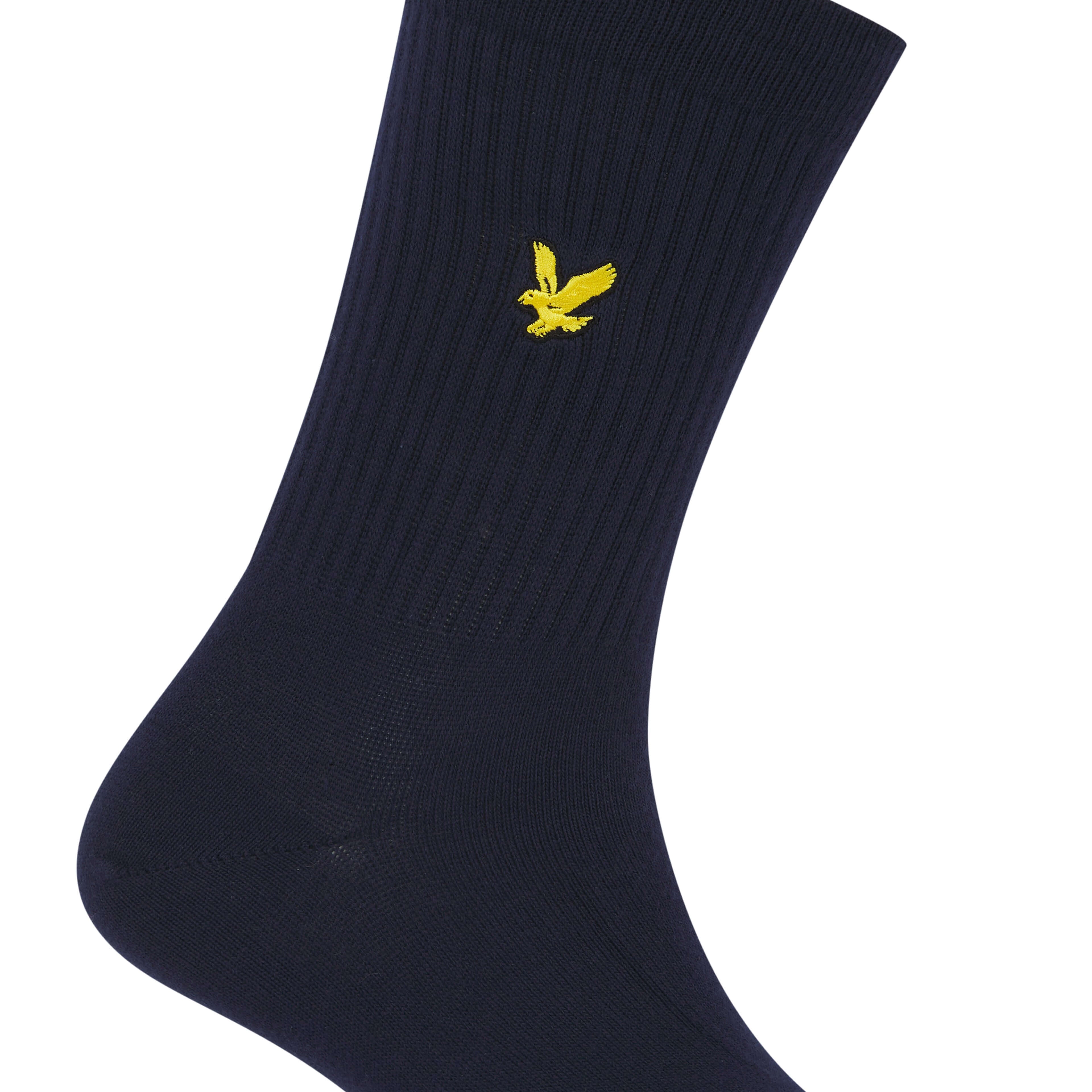 Lyle & Scott 3 Pack Fabian Crew Socks - Stripe/Peacoat/Blue