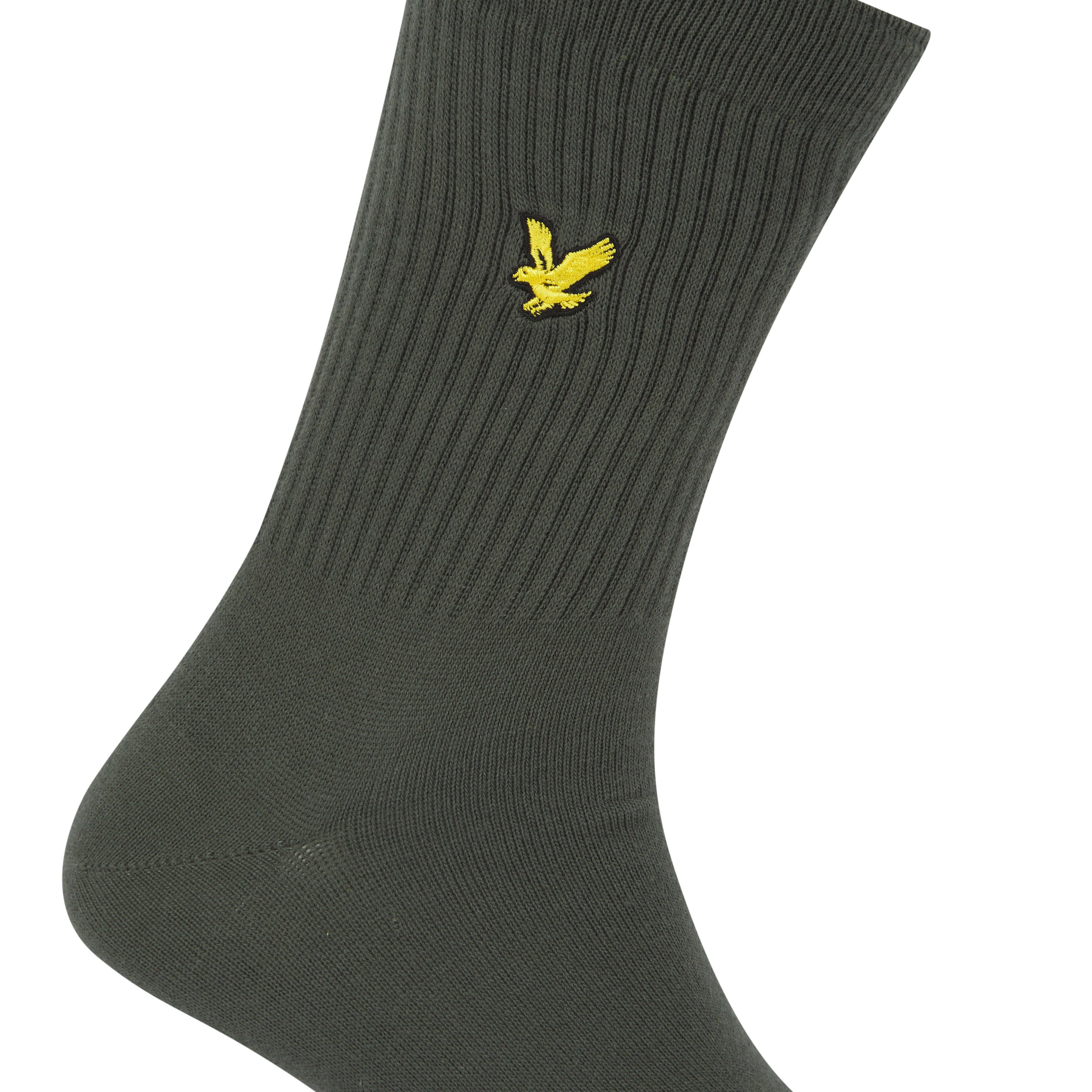 Lyle & Scott 3 Pack Fabian Crew Socks - Stripe/IVY/Black