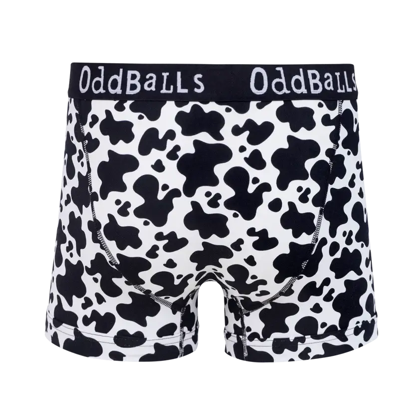 Oddballs Fatcow Mens Boxer Shorts - Cotton Stretch Trunks