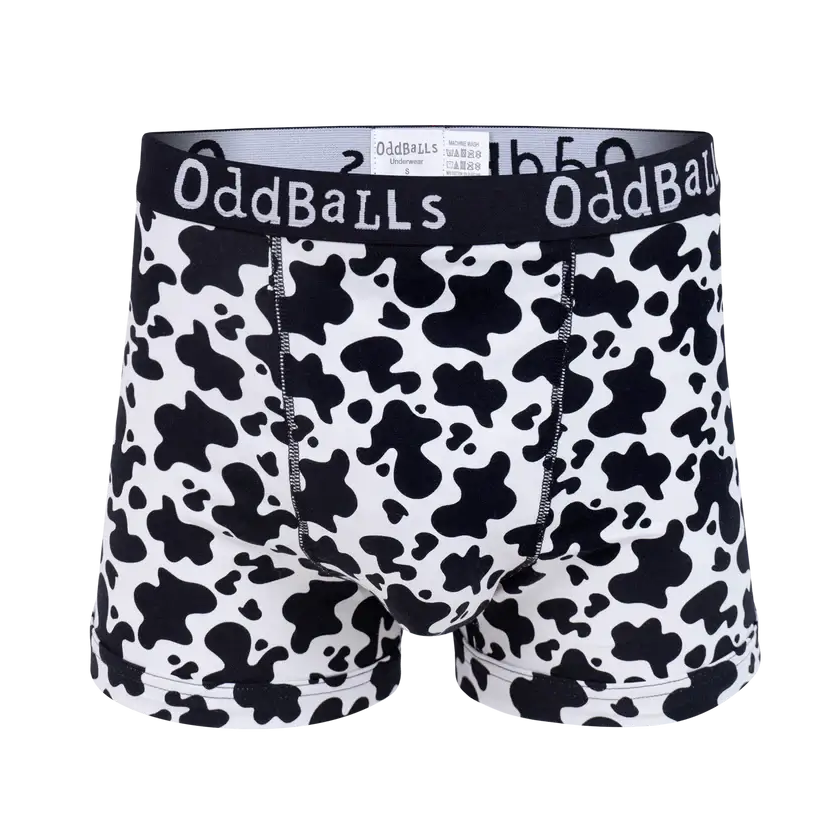Oddballs Fatcow Mens Boxer Shorts - Cotton Stretch Trunks