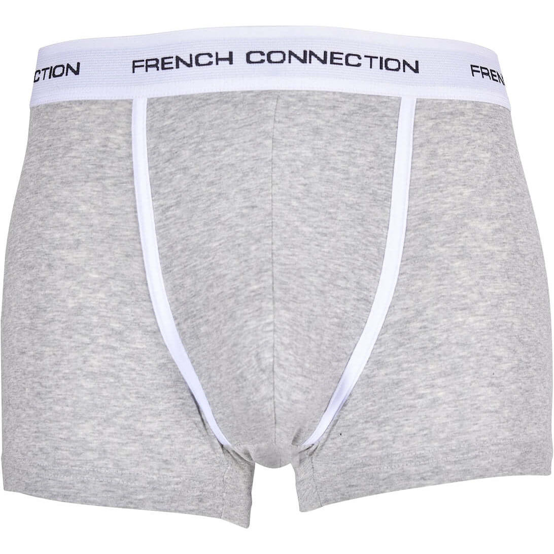 French Connection Mens 3 Pack FC1 Boxers - Black/Grey/White