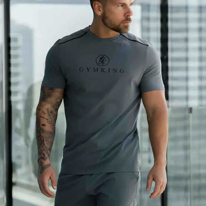 Gym King Pro Jersey Short - Fossil Grey