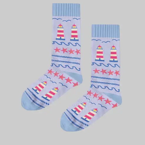 Forlygter Nordic Socks – Coastal Lighthouse Design, Warm Winter Crew