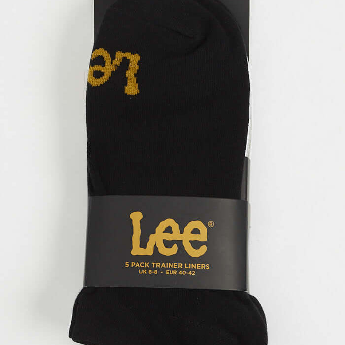 Lee Unisex 5 Pack Frankie Trainer Liners - White/Charcoal/Black/Grey