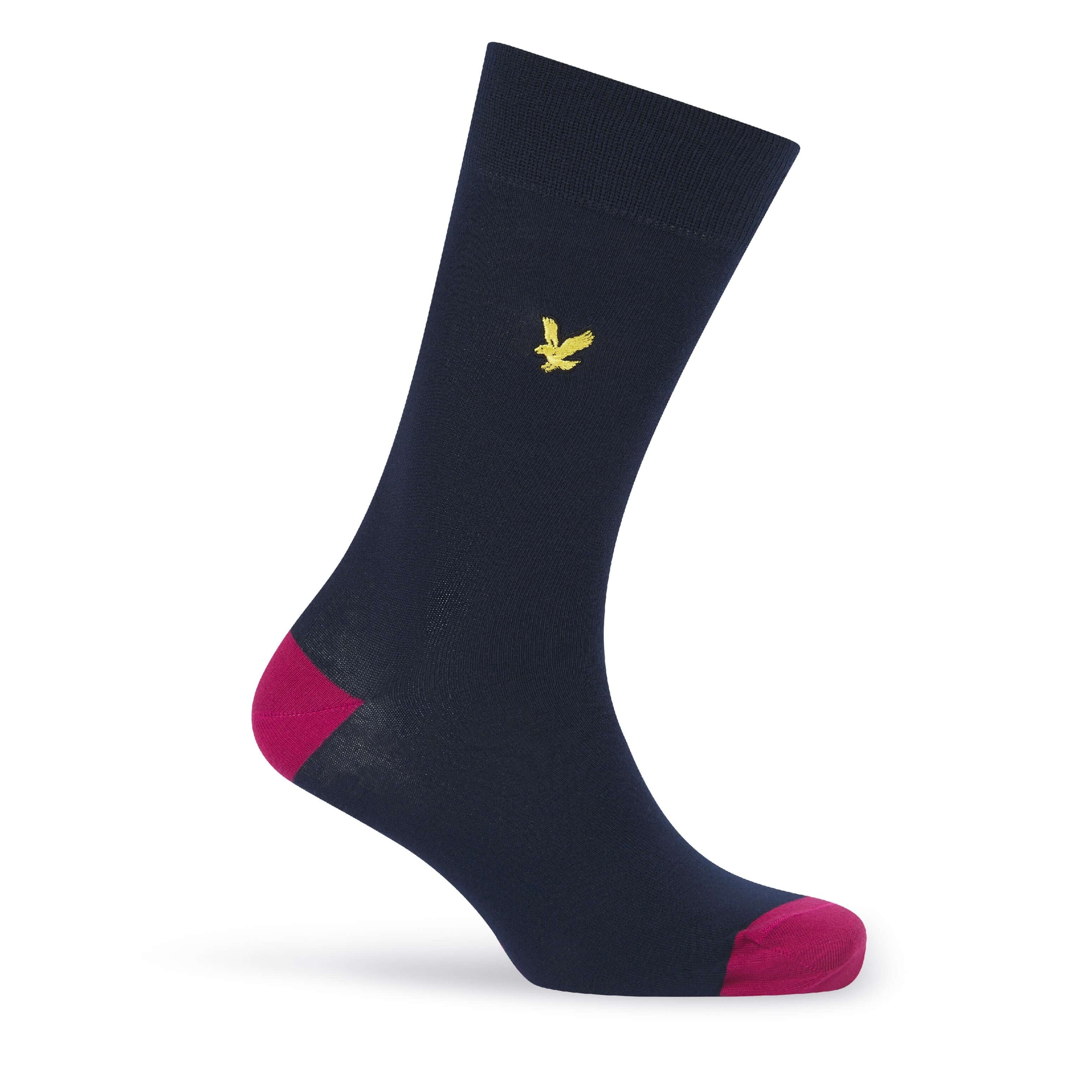 Lyle & Scott Graham 5 Pack Contrast Heel and Toe Socks