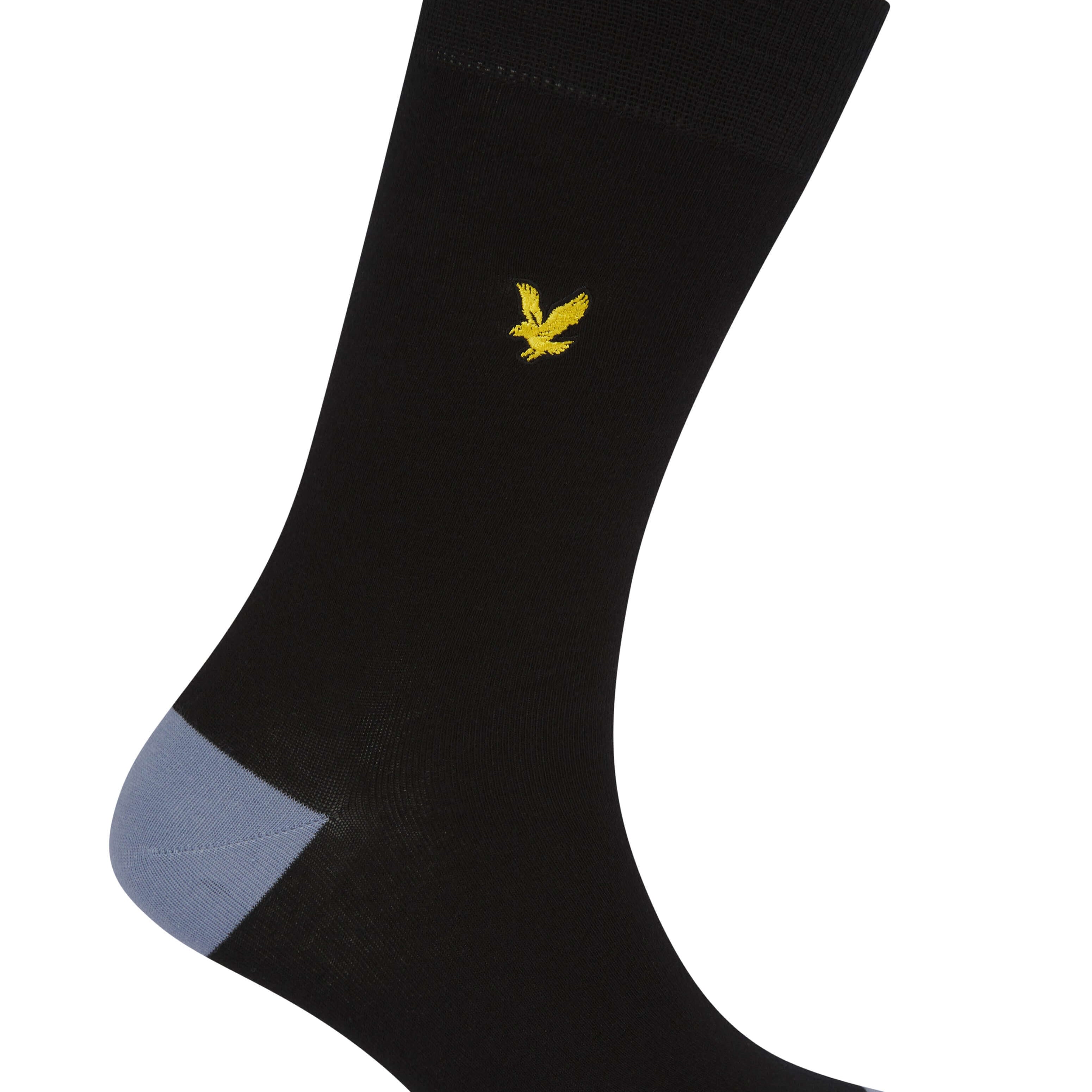 Lyle & Scott 5Pack Contrast Heel and Toe Socks - Black - Multicolour
