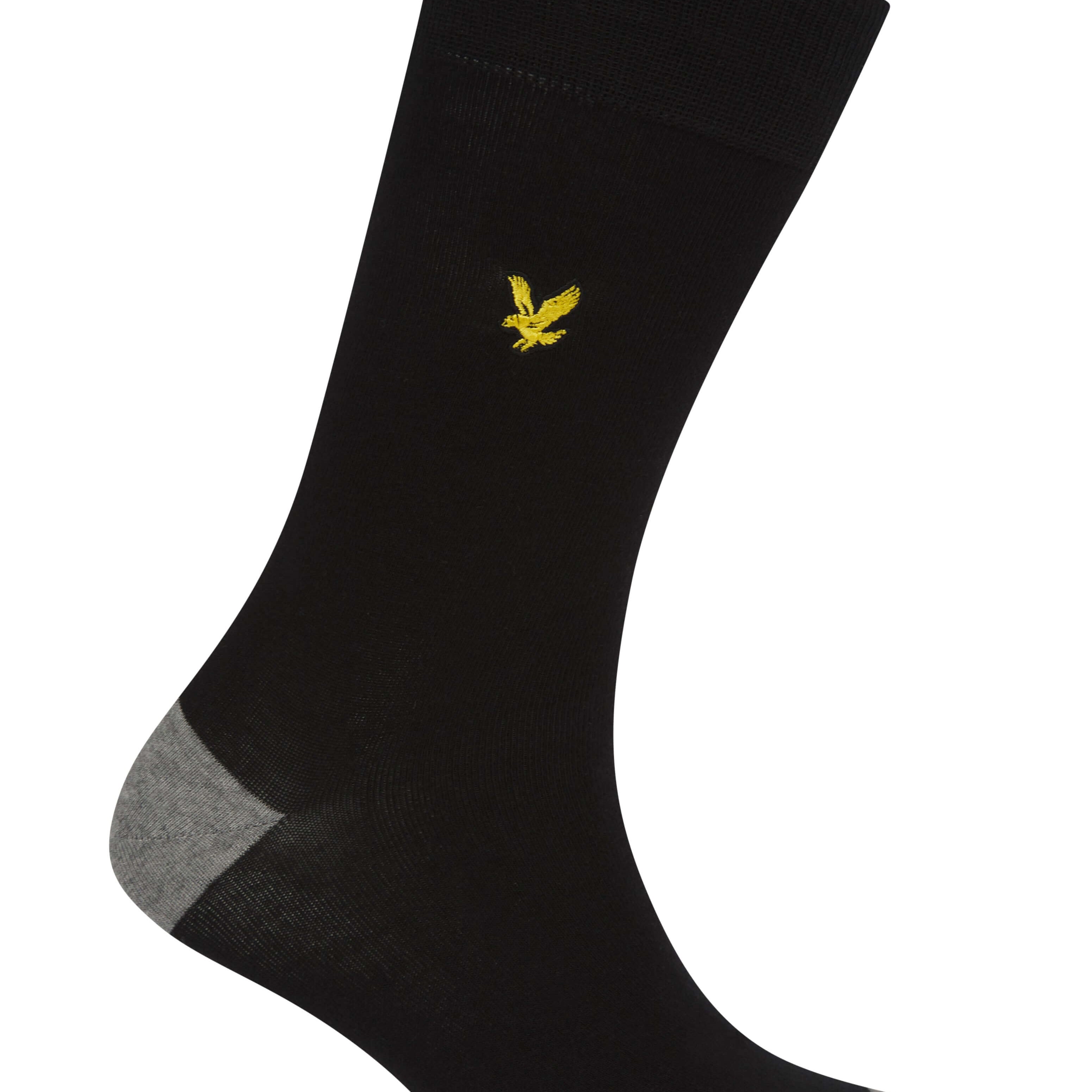 Lyle & Scott 5Pack Contrast Heel and Toe Socks - Black - Multicolour