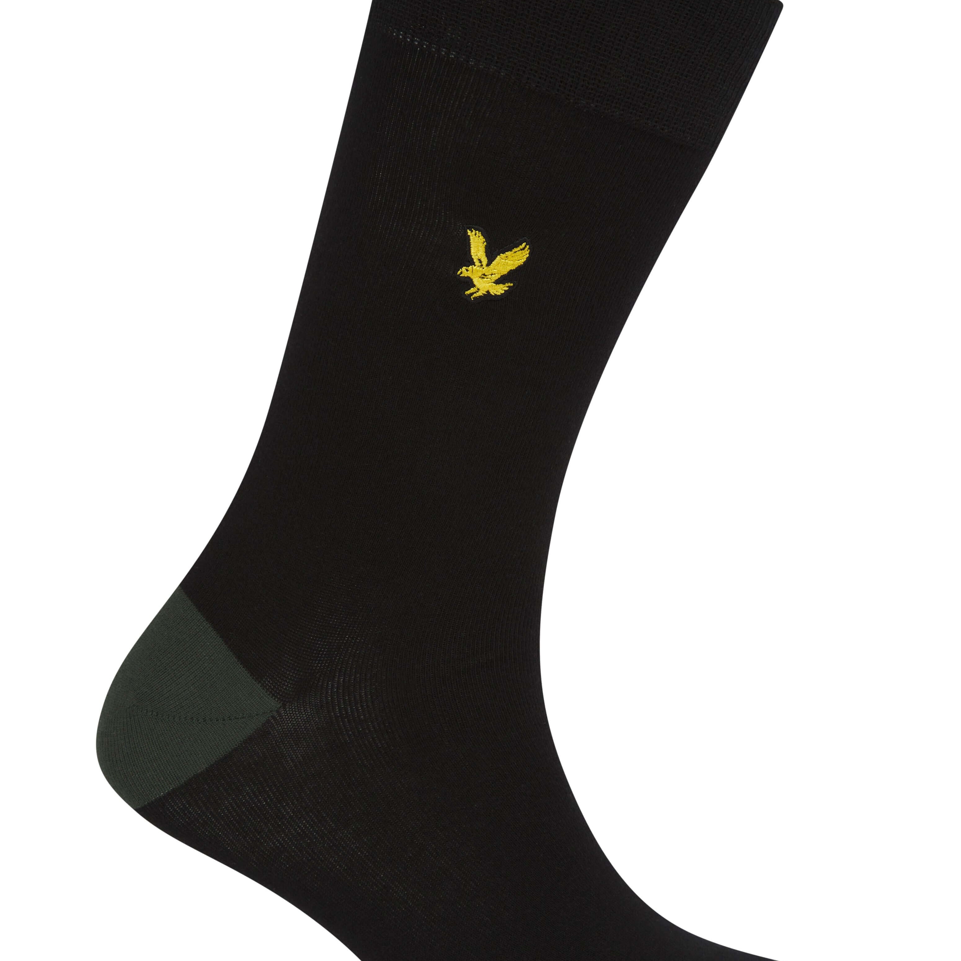 Lyle & Scott 5Pack Contrast Heel and Toe Socks - Black - Multicolour