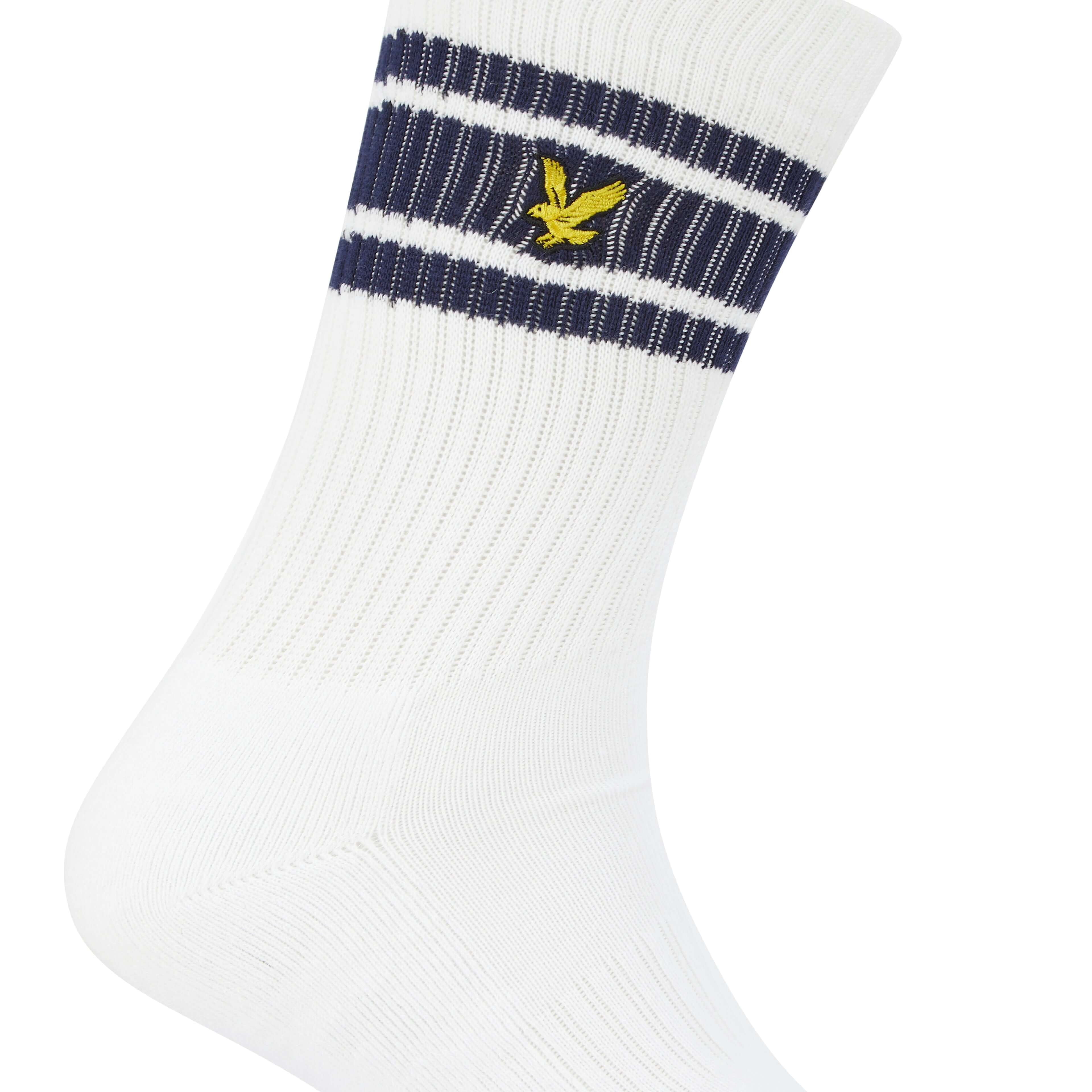 Lyle & Scott Mens Grant 3 Pack Sport Socks - White