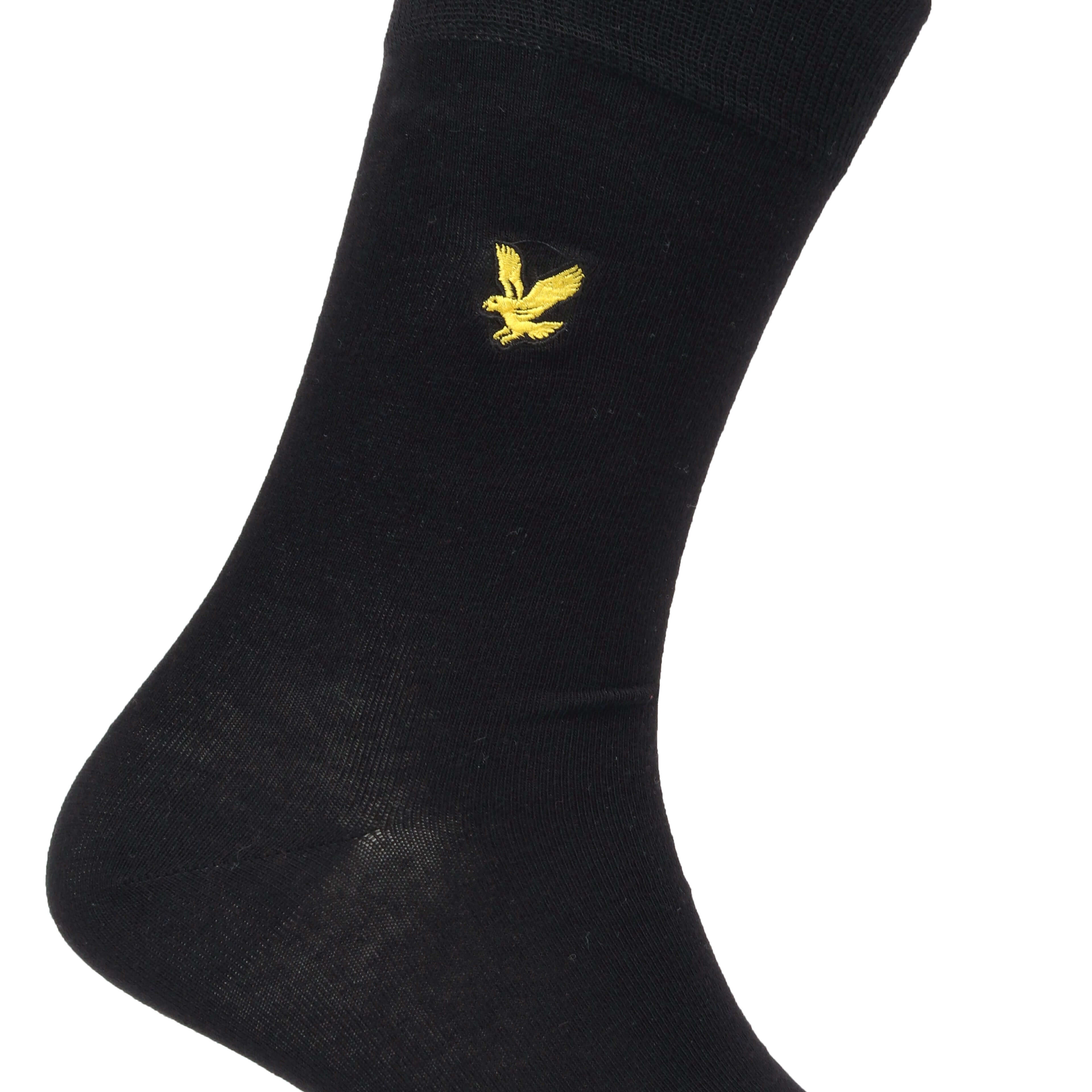 Lyle & Scott 3 Pack Grayson Crew Socks - Black/Argyle