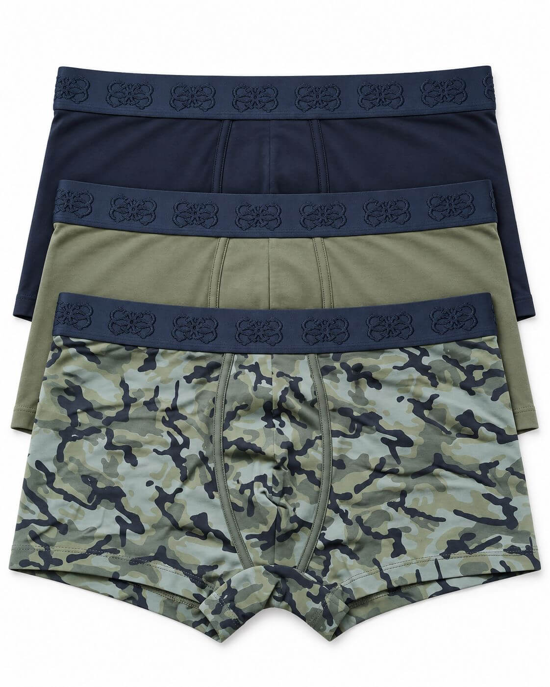 GUESS Men's Joe Boxer Printed Trunks 3-Pack