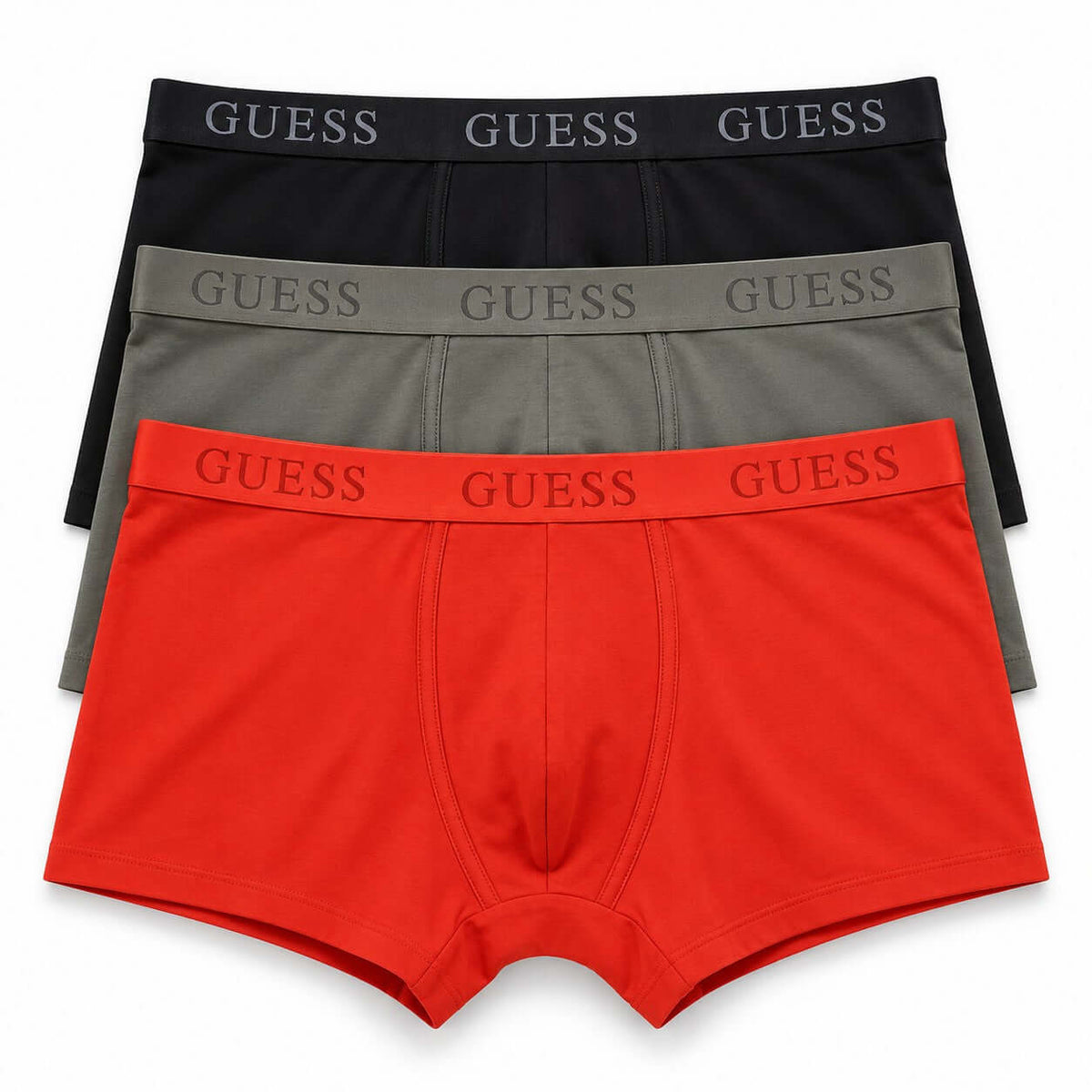 GUESS Men's Joe Boxer 3-Pack Trunks – Cotton Stretch