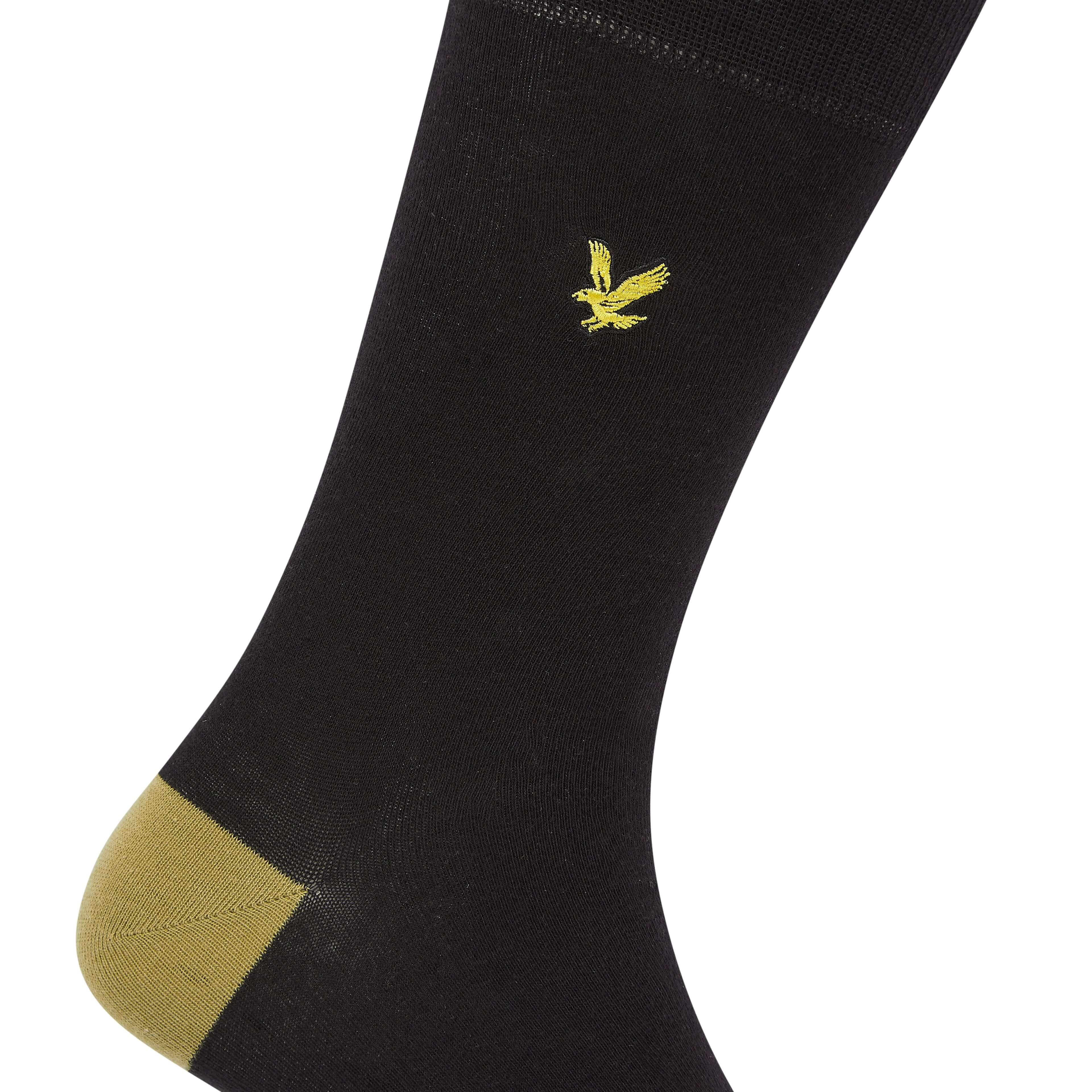 Lyle & Scott 5 Pack Mix Crew Socks - Argyle/Dark Olive/Stripe/Black