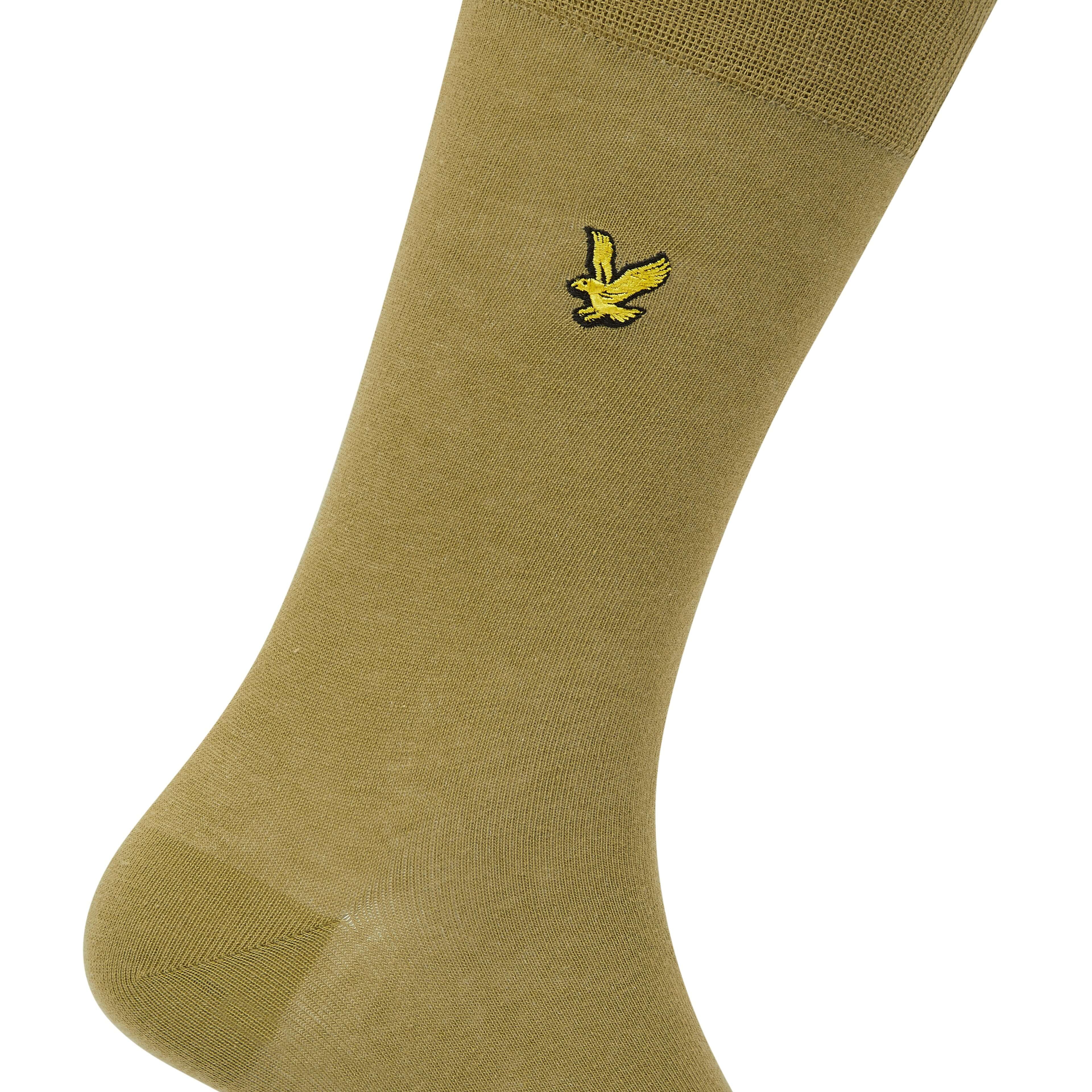 Lyle & Scott 5 Pack Mix Crew Socks - Argyle/Dark Olive/Stripe/Black