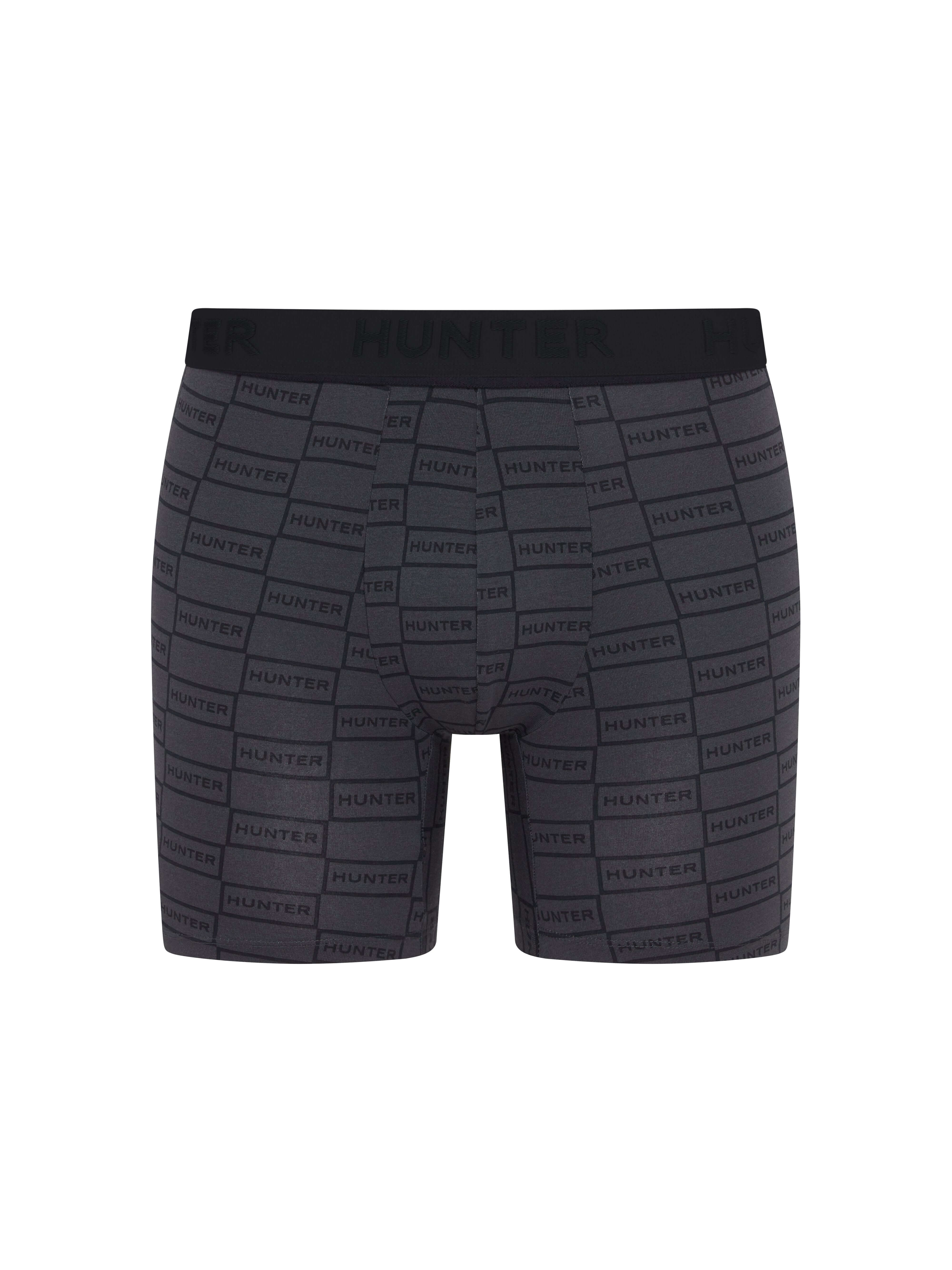 Hunter Men’s 3 Pack Embossed Logo Boxer Briefs – White/Blue/Night Sky