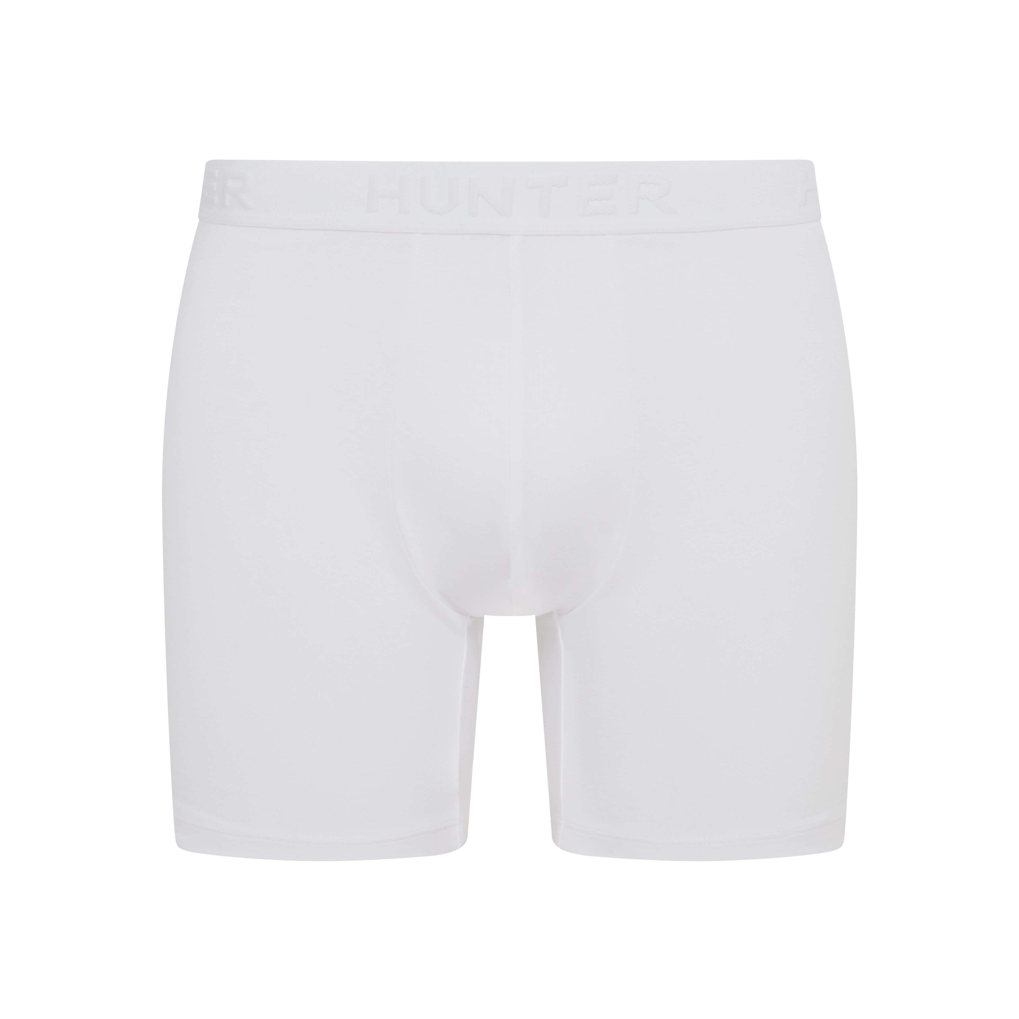 Hunter Men’s 3 Pack Embossed Logo Boxer Briefs – White/Blue/Night Sky