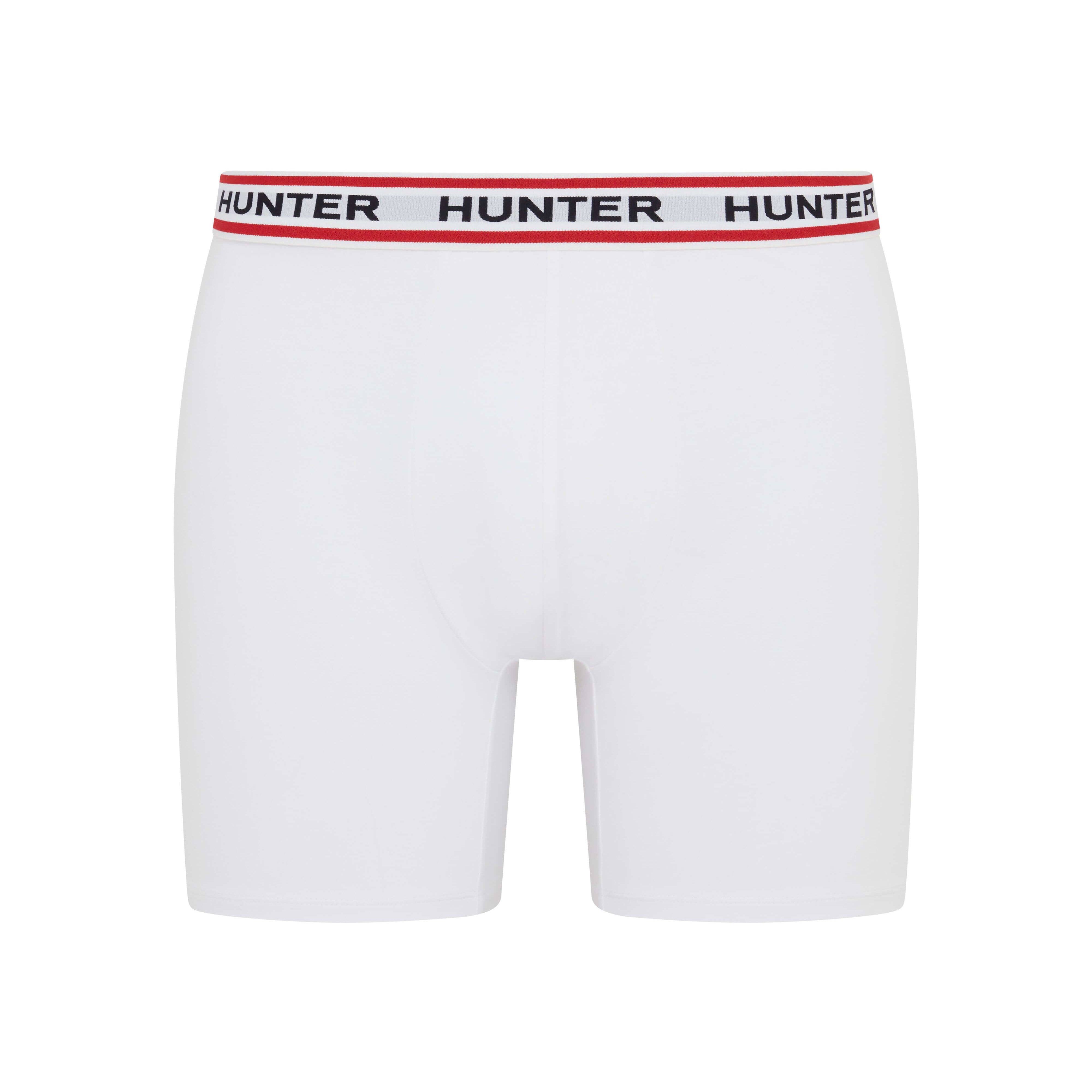 Hunter Men’s 3 Pack Heritage Logo Boxer Briefs – Bright White