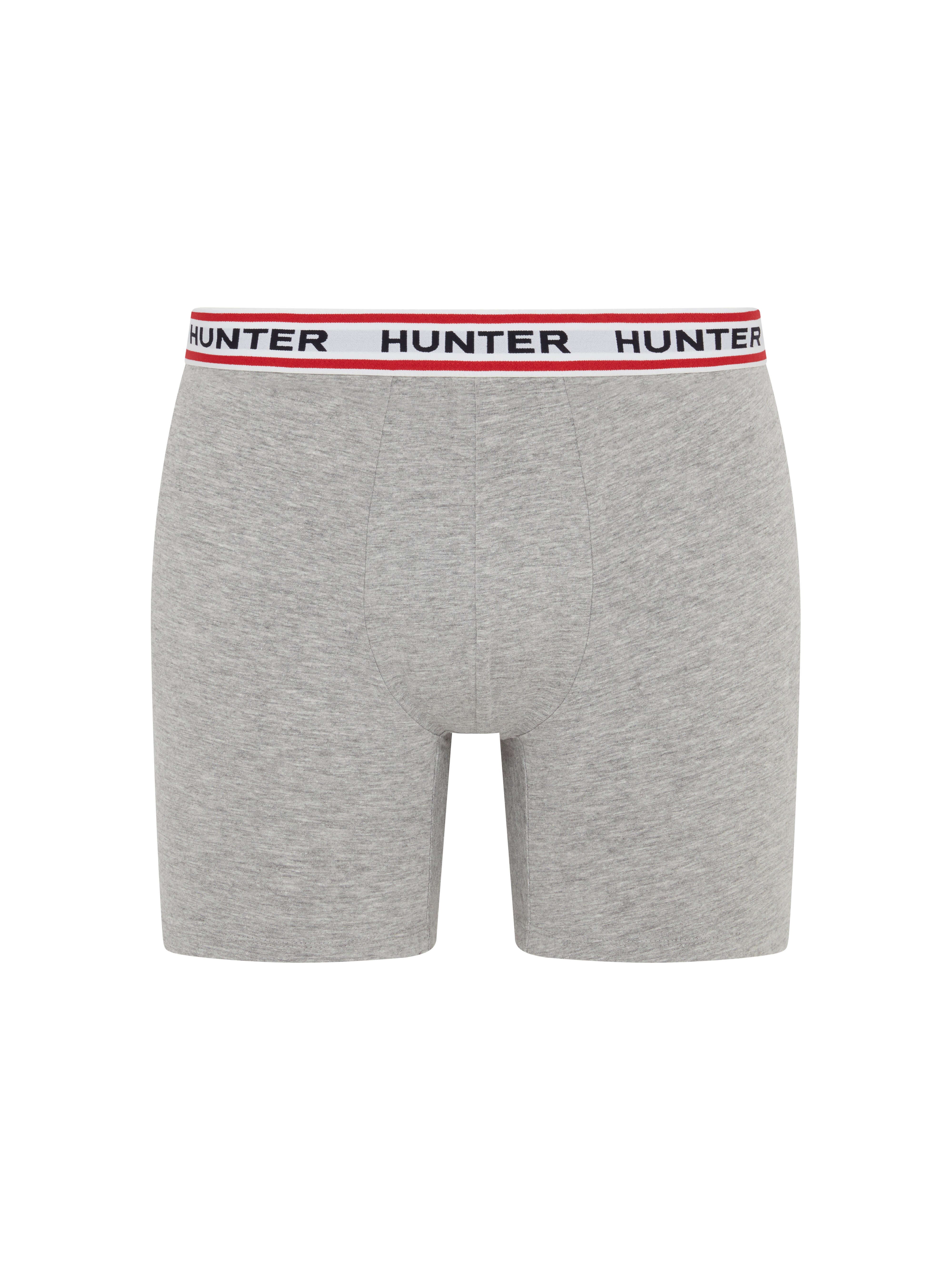 Hunter Men’s 3 Pack Heritage Logo Boxer Briefs – Black / White / Grey Marl