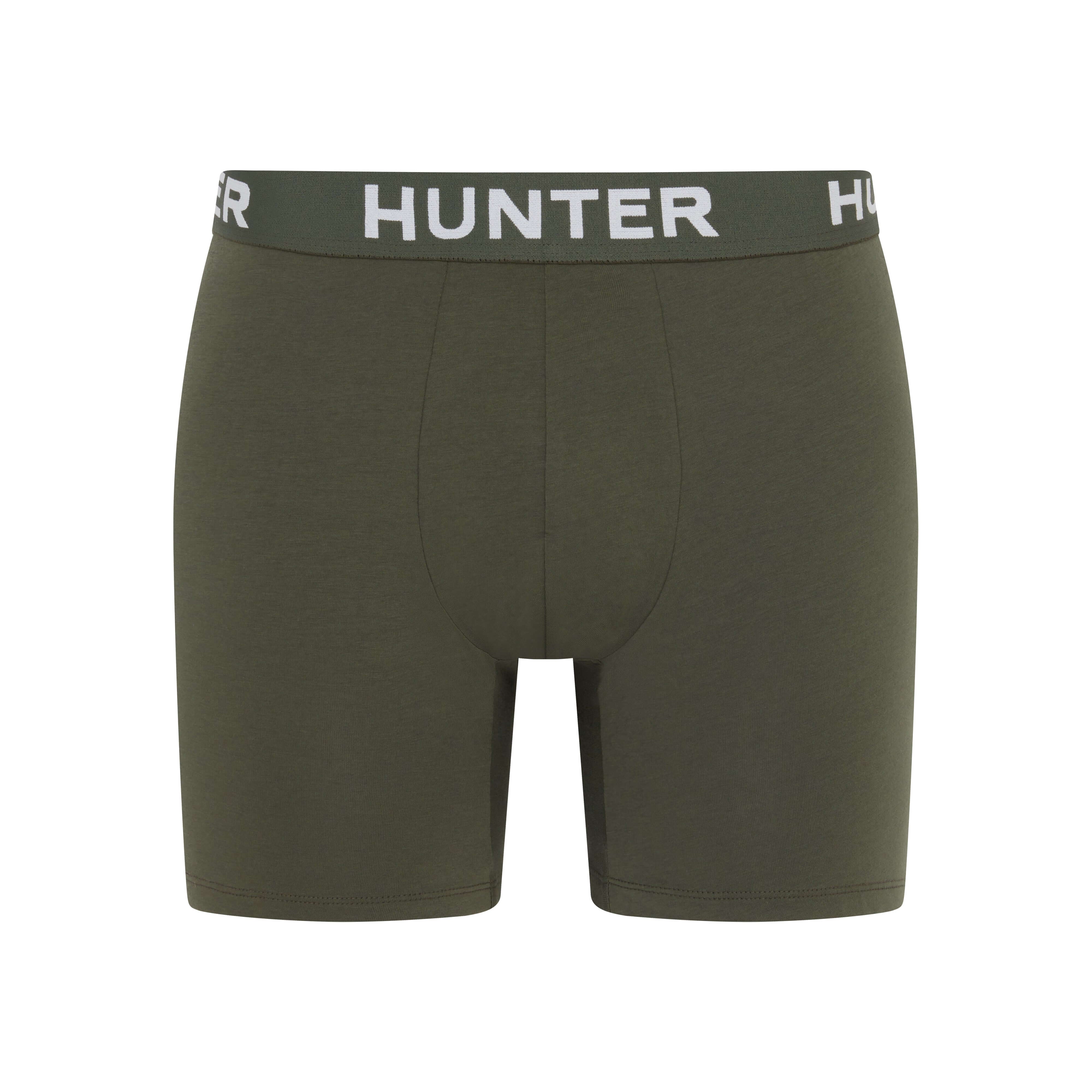 Hunter Men’s 3 Pack Jacquard Boxer Briefs – Night Sky, Bright White, Kambaba