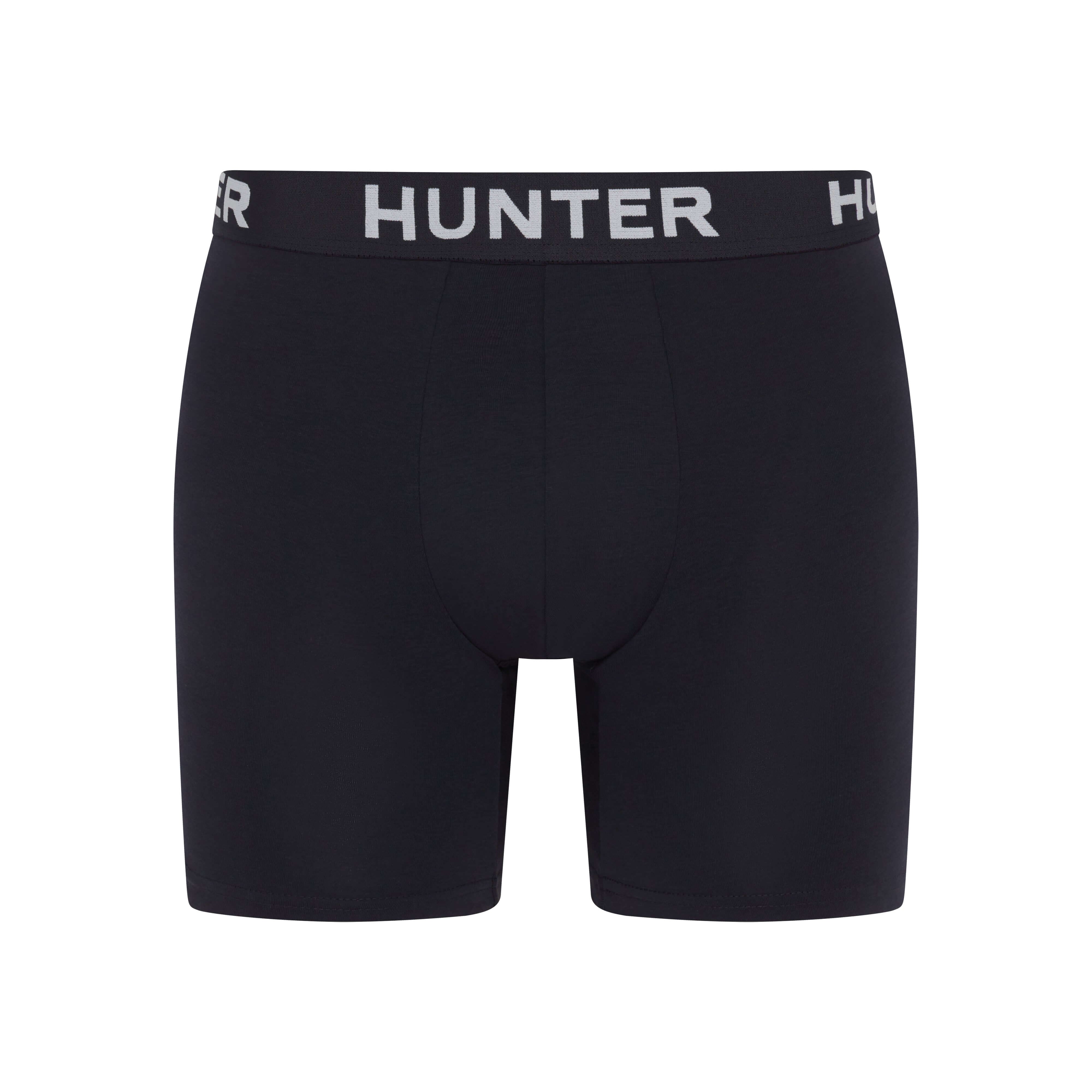Hunter Men’s 3 Pack Jacquard Boxer Briefs – Night Sky, Bright White, Kambaba