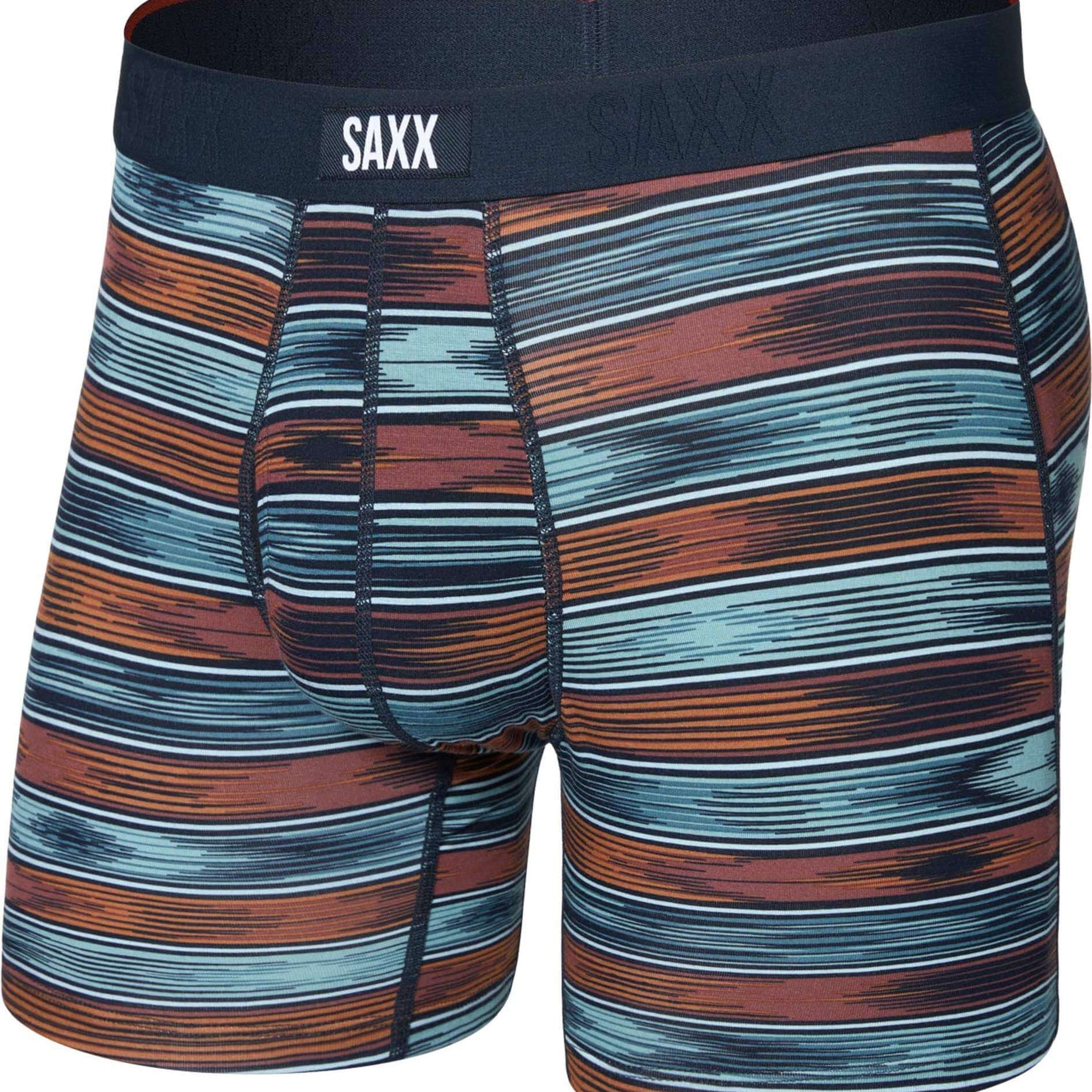 Saxx Vibe Xtra Soft Comfort Boxer Brief 6" – Ikat Stripe Multi