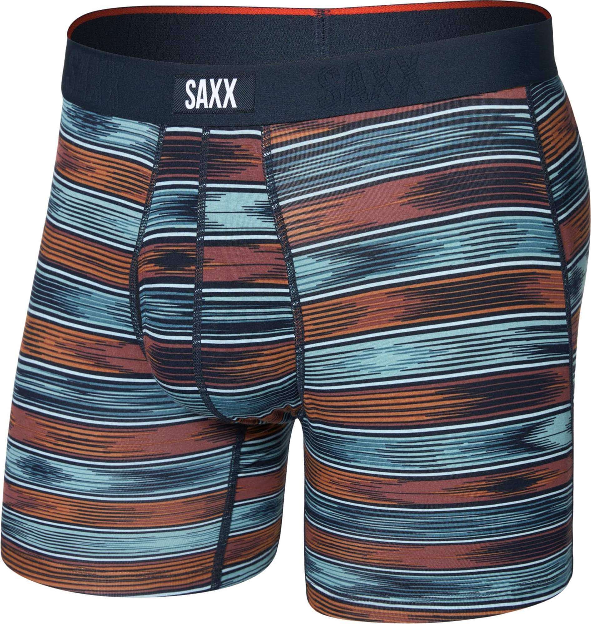 Saxx Vibe Xtra Soft Comfort Boxer Brief 6" – Ikat Stripe Multi