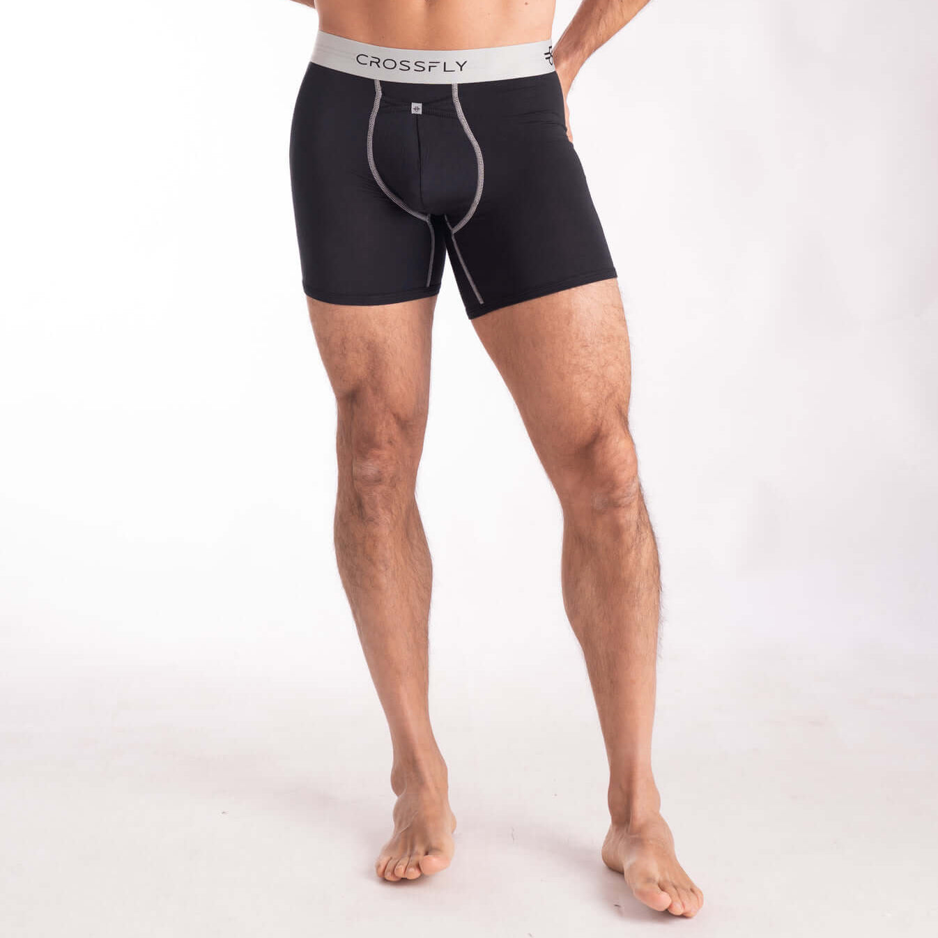 Crossfly IKON X Supersoft Modal Boxer Briefs (1-Pack, Black)