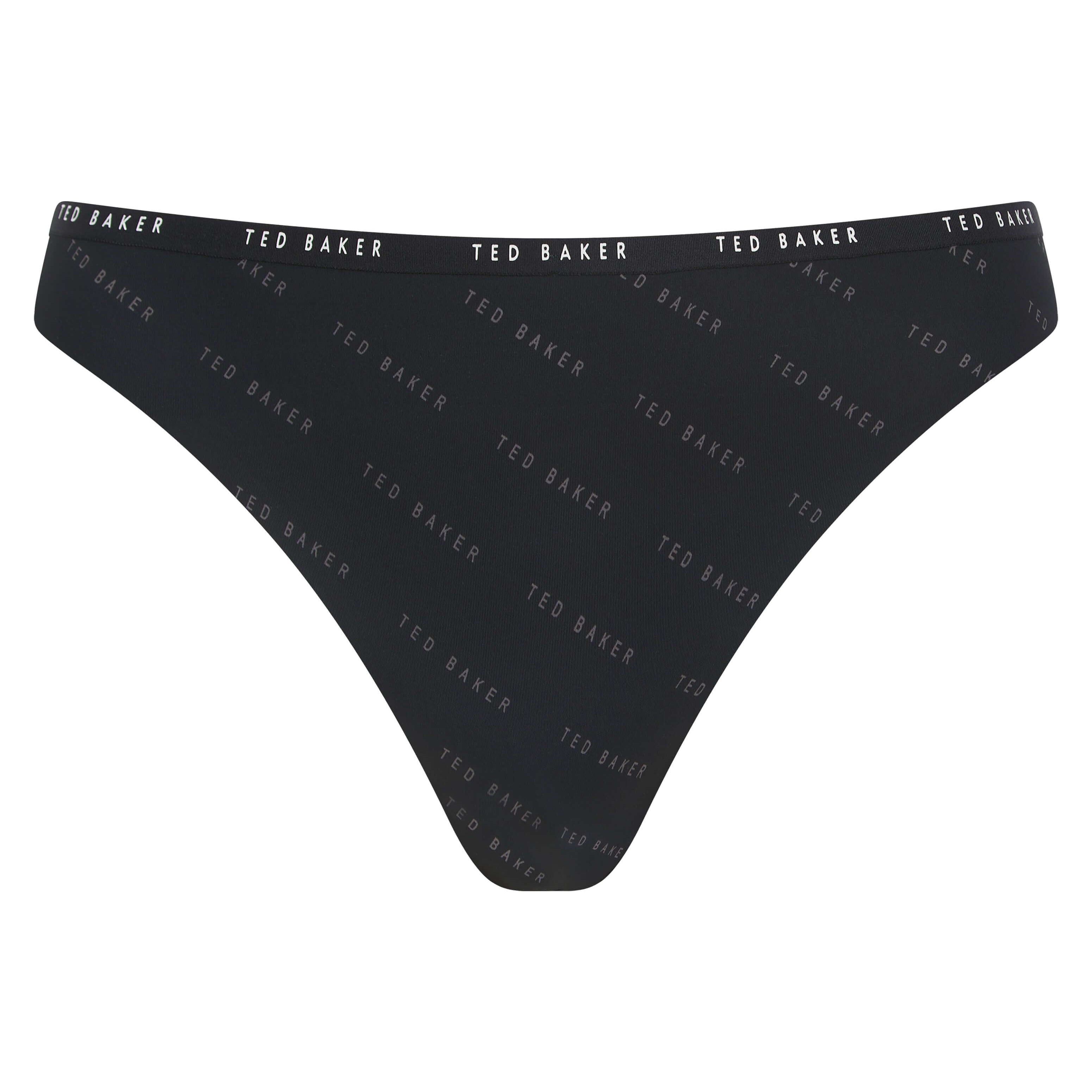 Ted Baker Indie Embossed Women Thongs – 3 Pack White, Irish Cream & Black