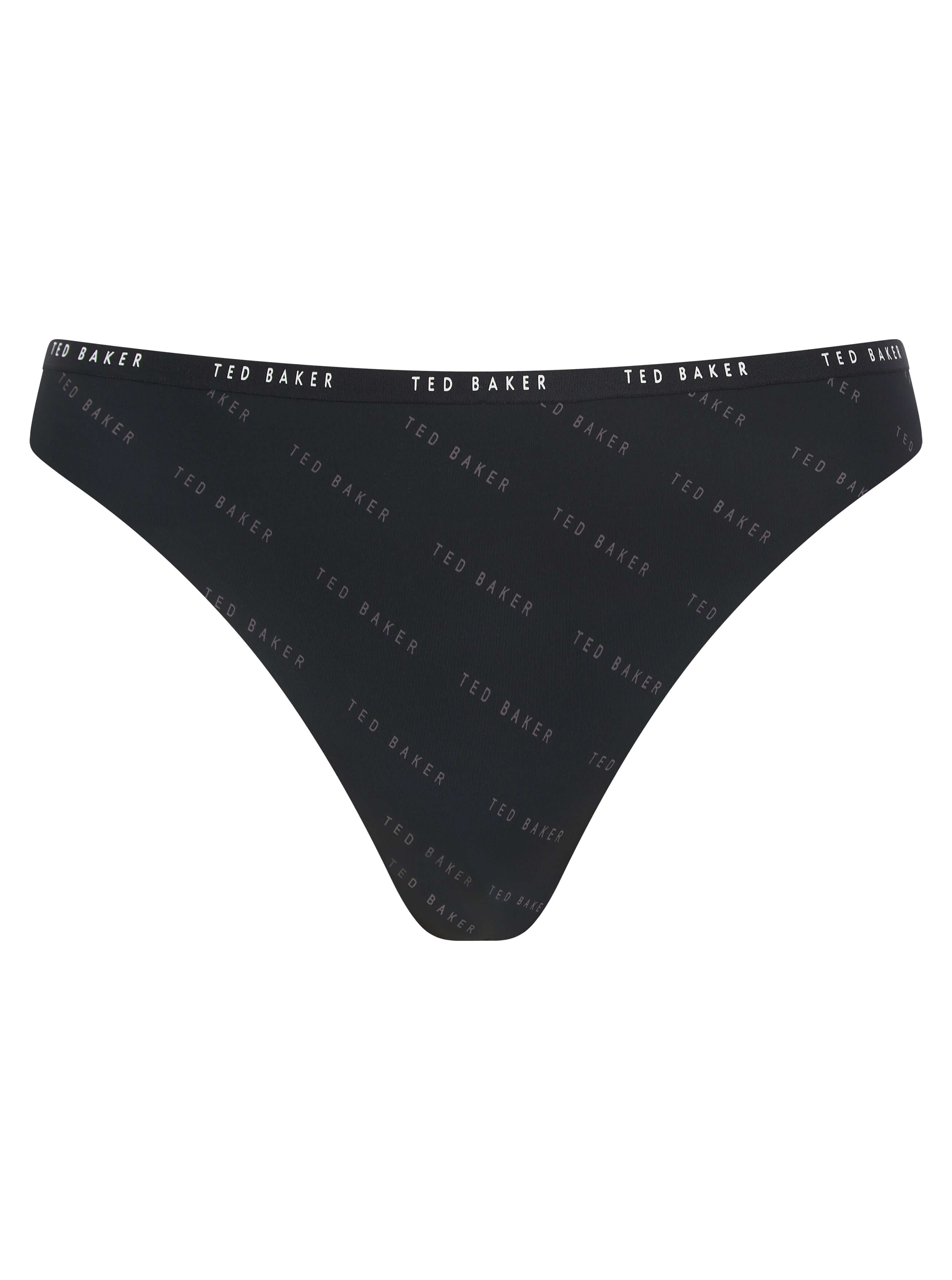 Ted Baker Indie Embossed Women Thongs – 3 Pack White, Irish Cream & Black