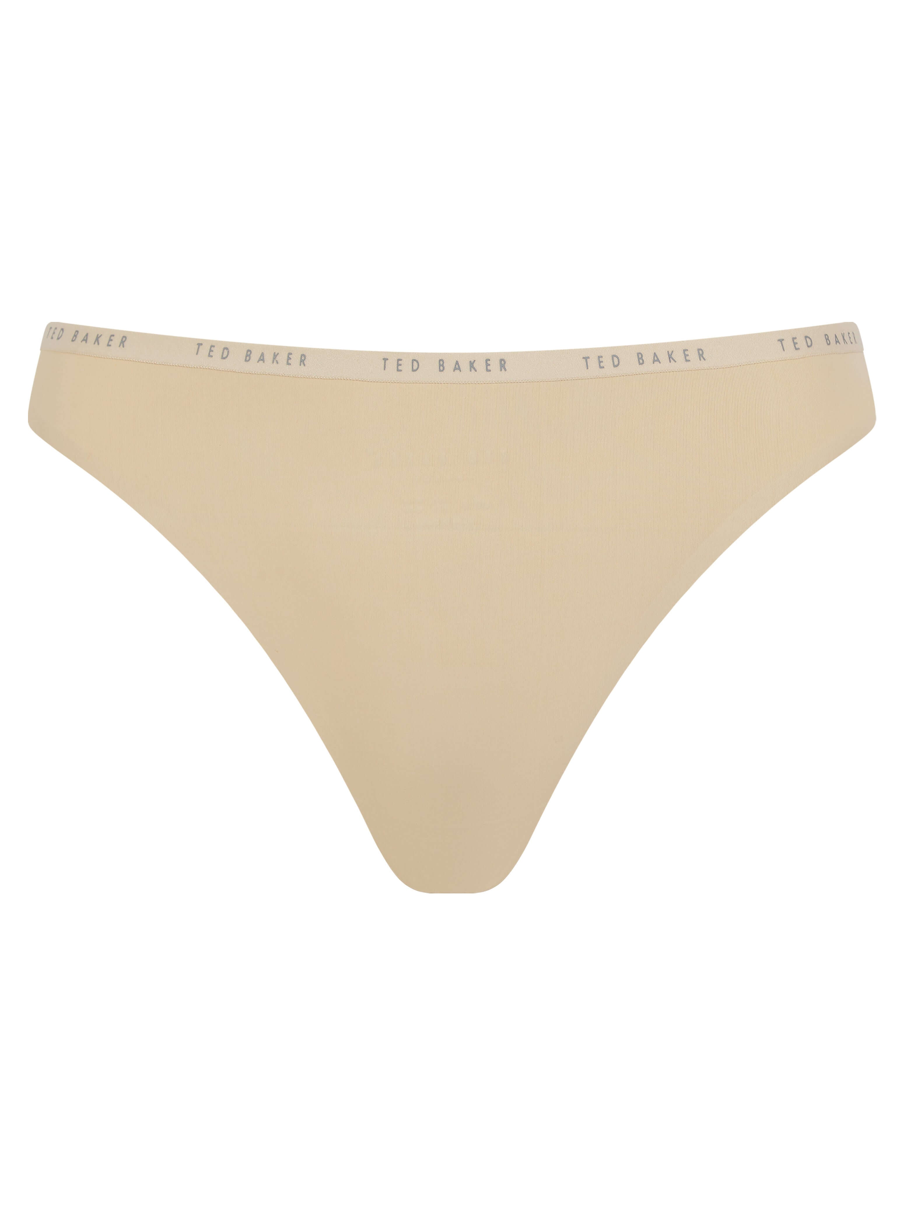 Ted Baker Indie Embossed Women Thongs – 3 Pack White, Irish Cream & Black