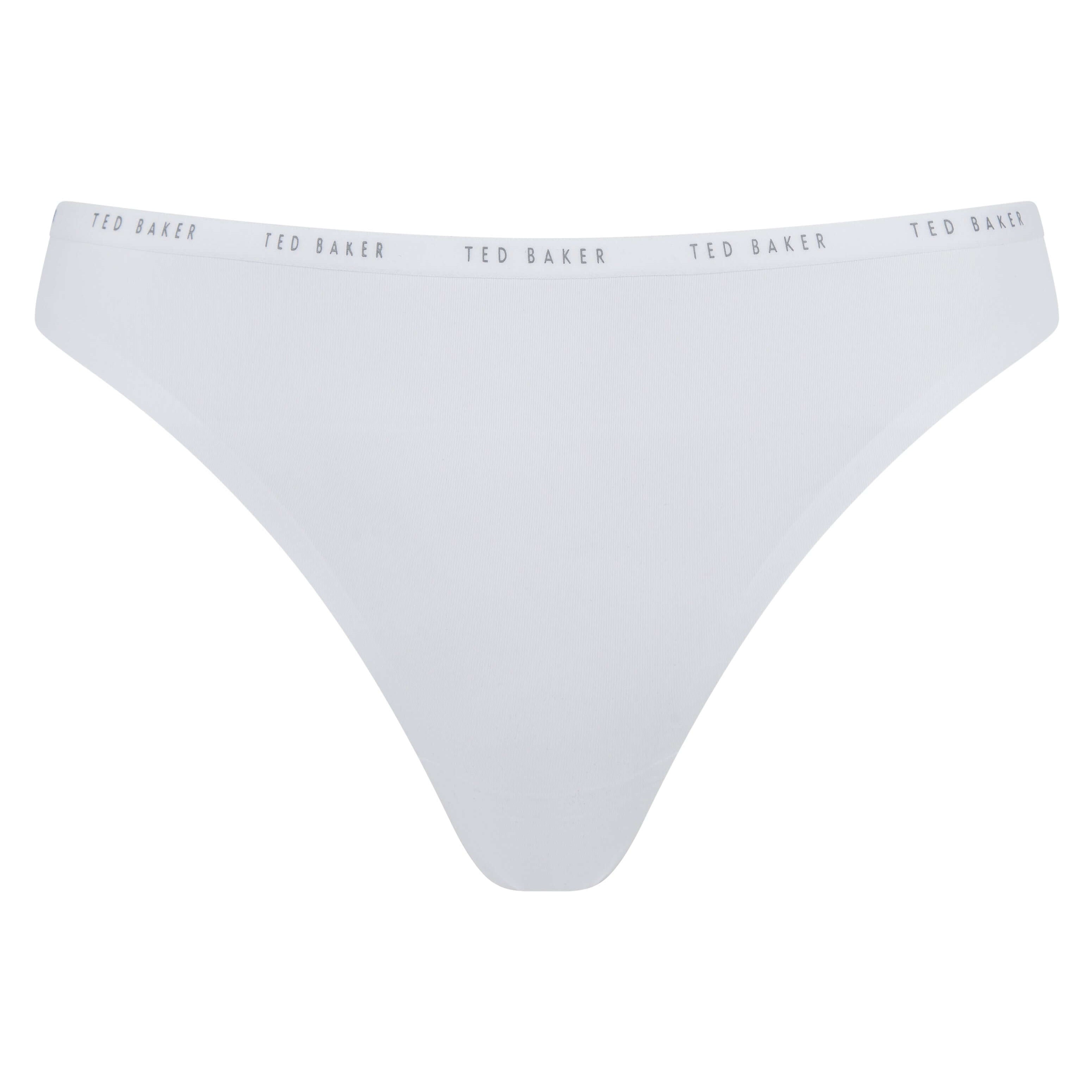 Ted Baker Indie Embossed Women Thongs – 3 Pack White, Irish Cream & Black