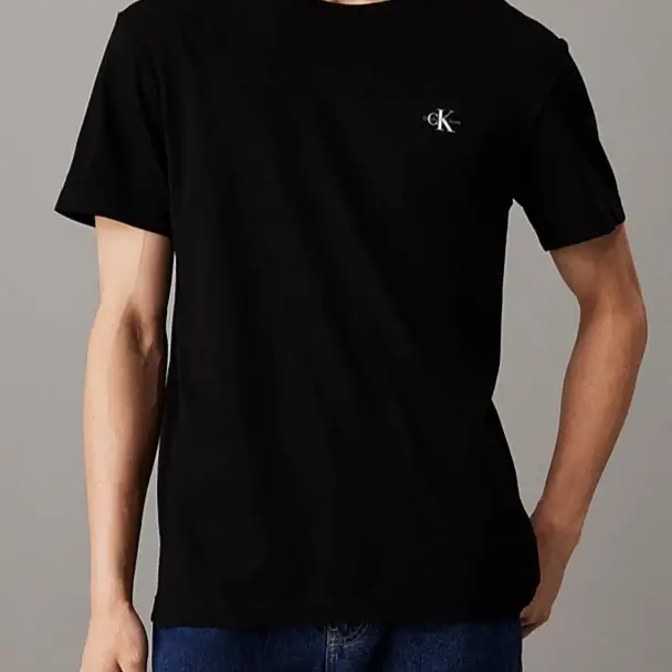 Calvin Klein Essentials 2-Pack T-Shirts – 100% Regenerative Cotton, Black