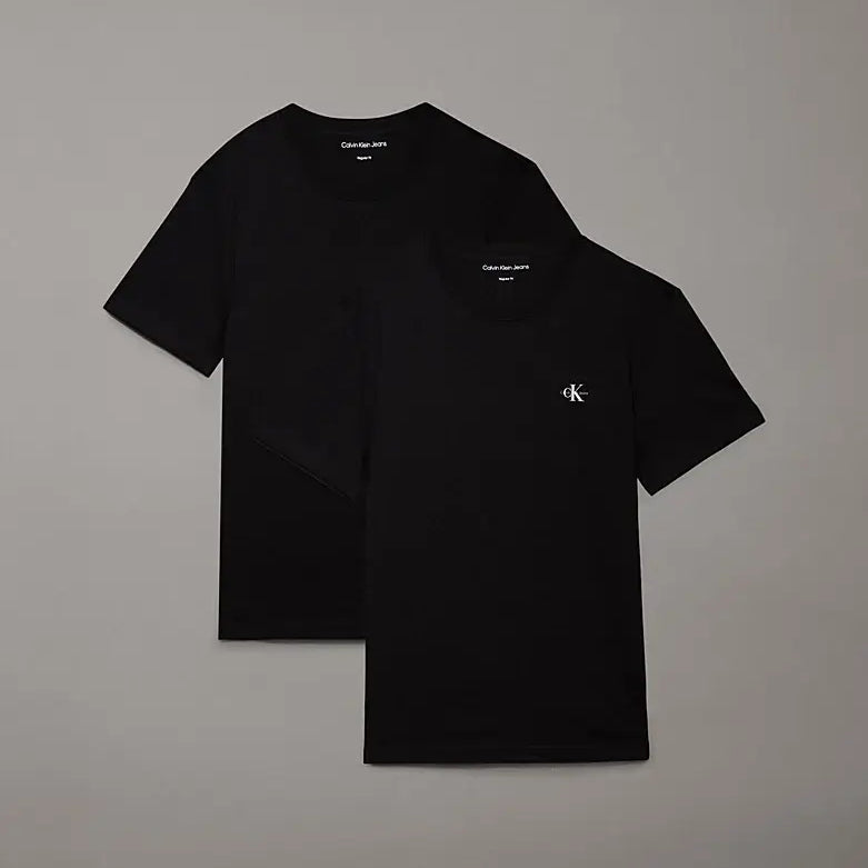 Calvin Klein Essentials 2-Pack T-Shirts – 100% Regenerative Cotton, Black