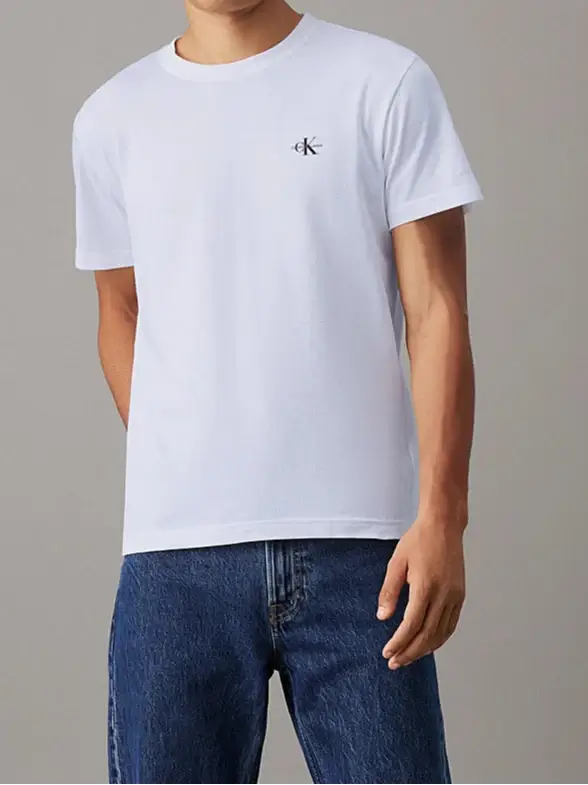 Calvin Klein Essentials 2-Pack T-Shirts – 100% Regenerative Cotton, Bright White