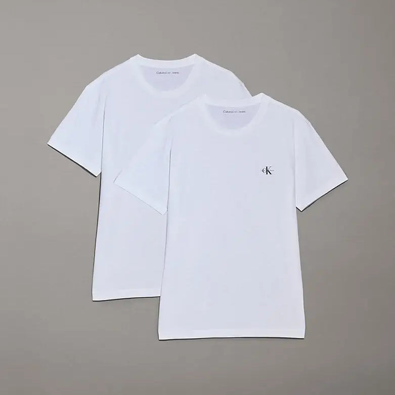 Calvin Klein Essentials 2-Pack T-Shirts – 100% Regenerative Cotton, Bright White
