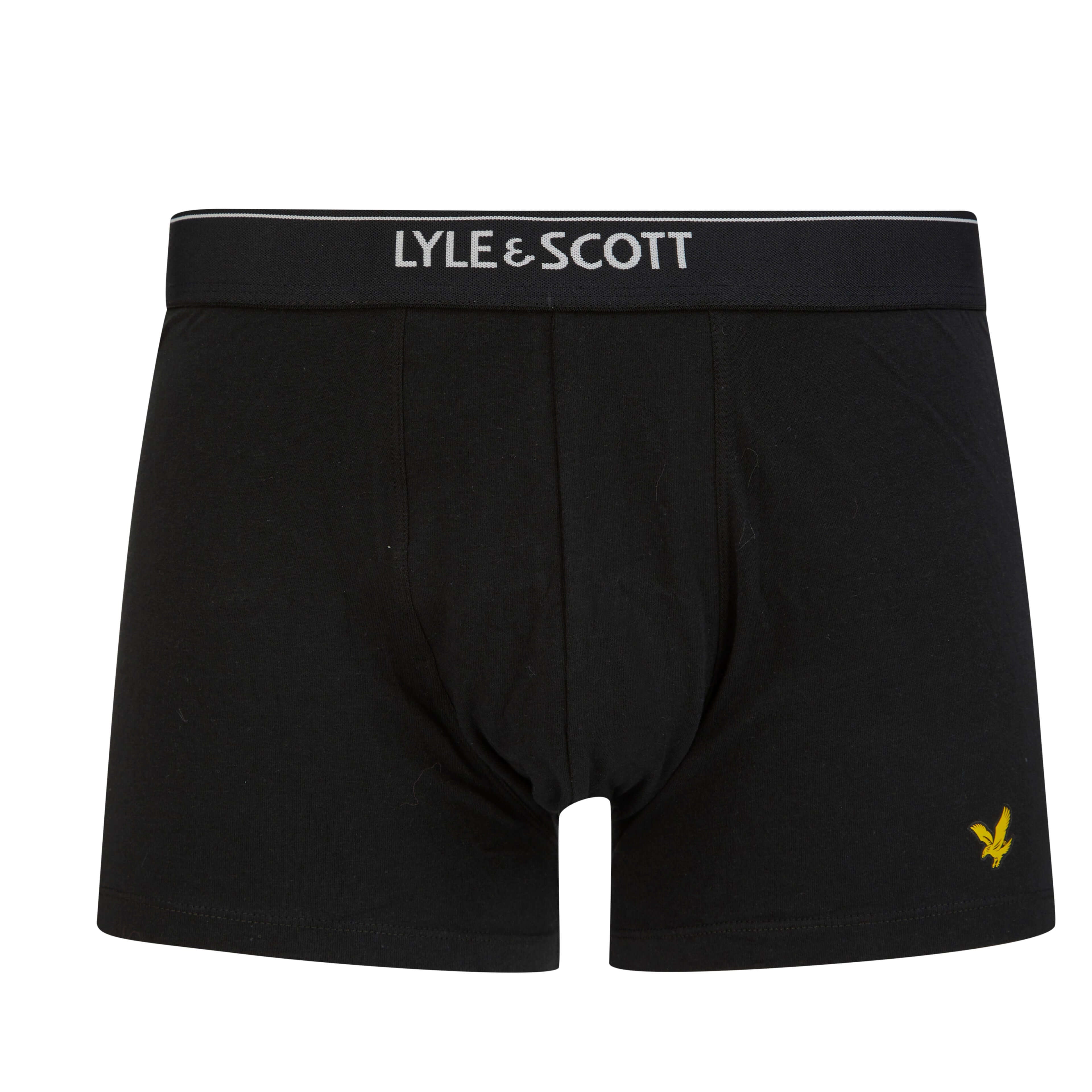 Lyle & Scott 5 Pack Men's Jackson Trunks - Black Multi Waistbands