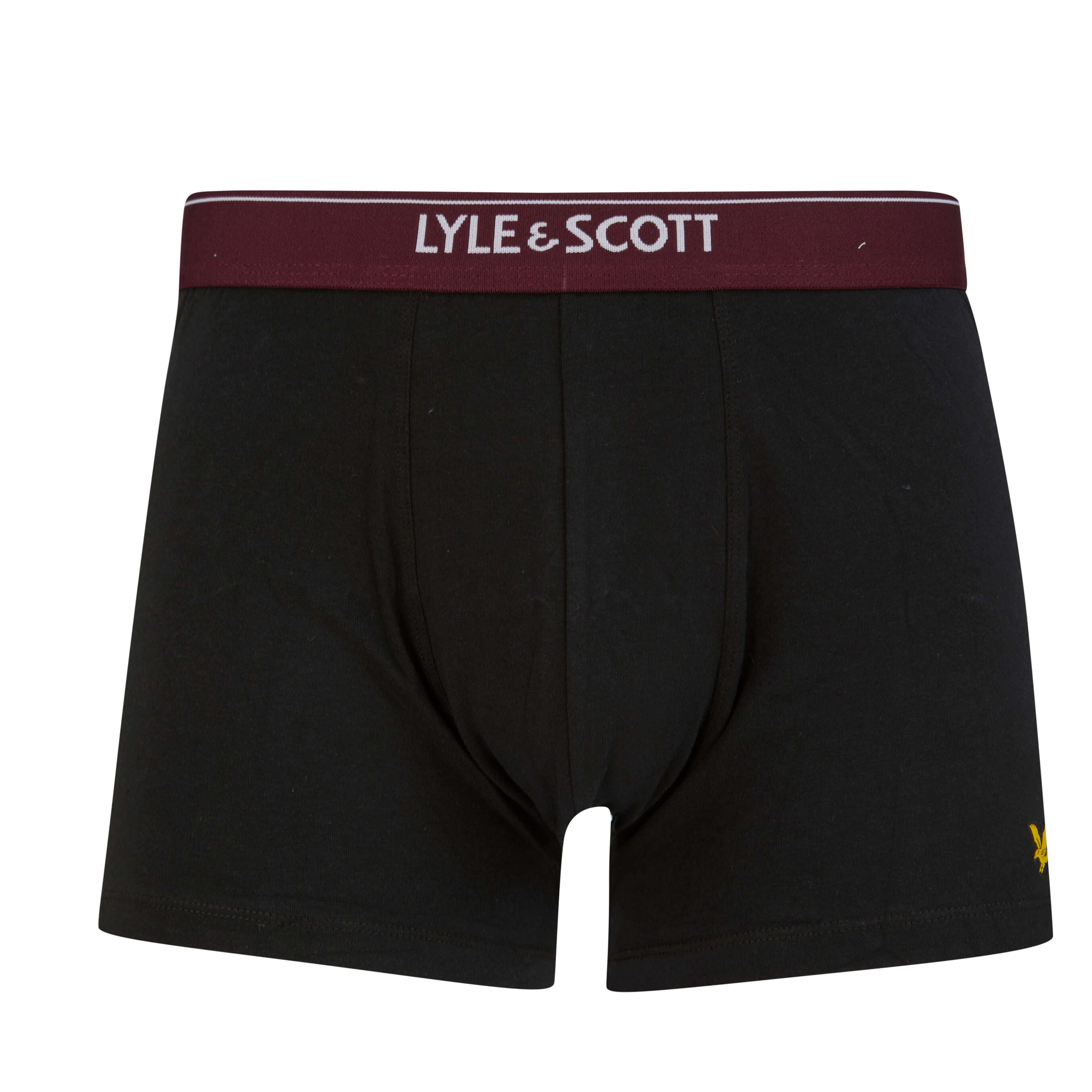 Lyle & Scott 5 Pack Men's Jackson Trunks - Black Multi Waistbands