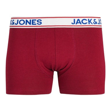 Jack & Jones Jacrowen 1 Pack Trunks Cotton Stretch Boxers - Barbados Cheery