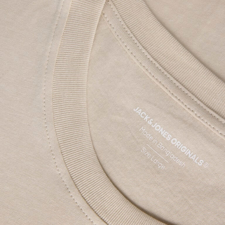 Jack & Jones JORDOWN Crew Neck 100% Cotton T-Shirt - Moonbeam