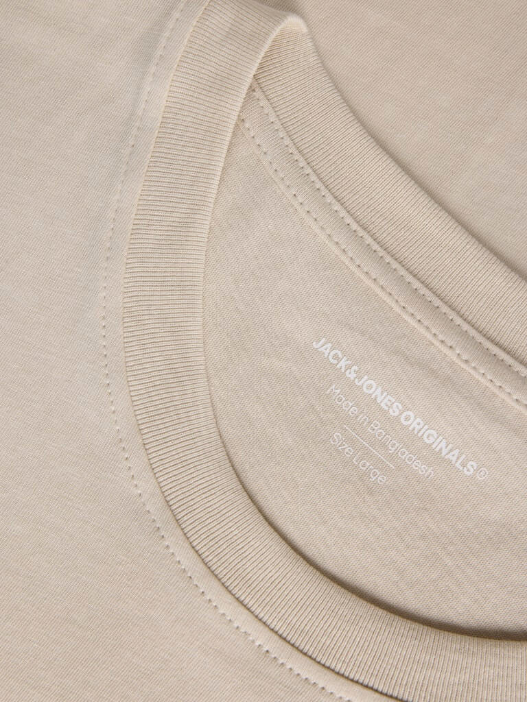 Jack & Jones JORDOWN Crew Neck 100% Cotton T-Shirt - Moonbeam