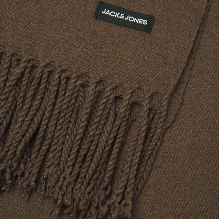 Jack & Jones JACSOLID Brown woven scarf detail - style 12140332